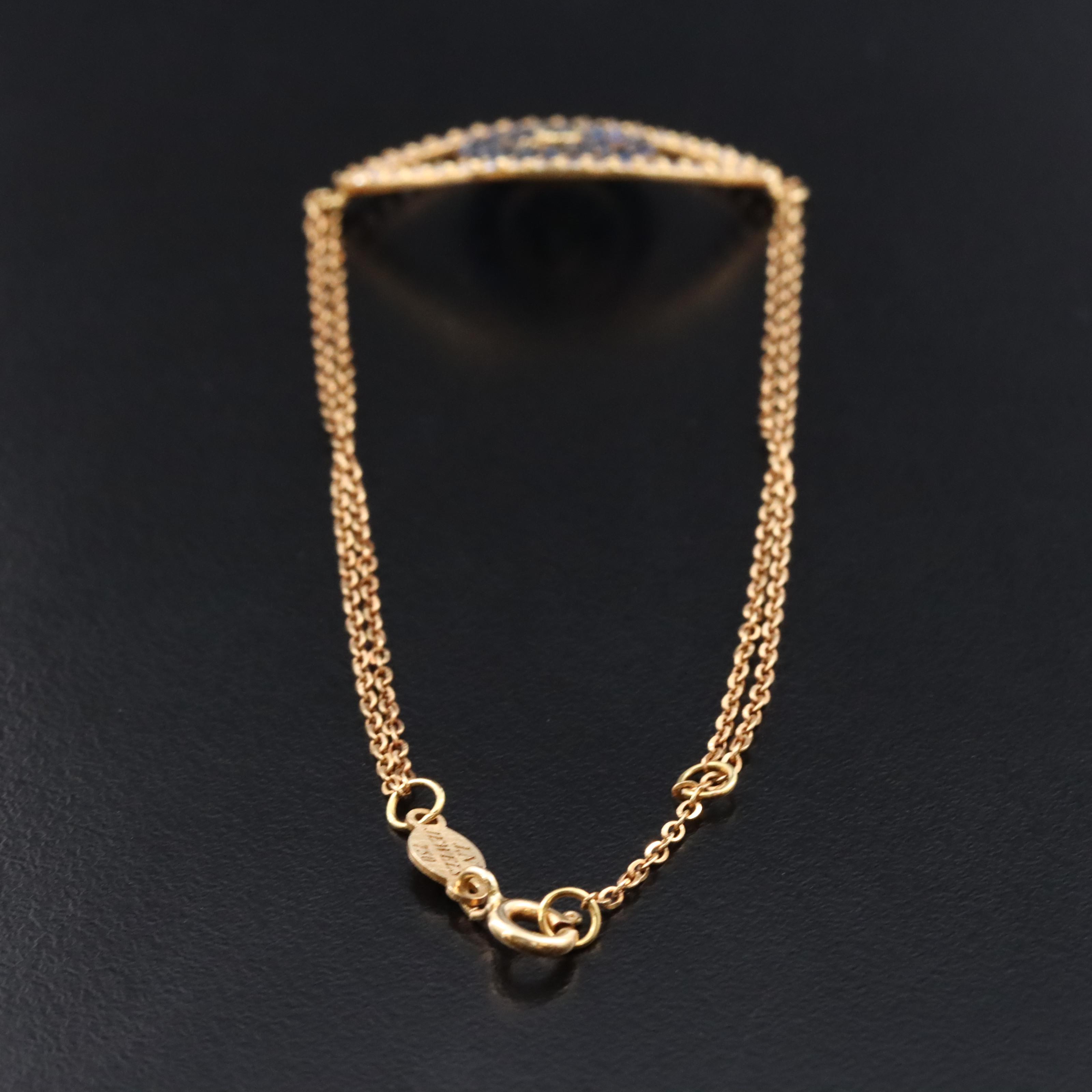 18K CZ and Spinel Evil Eye Bracelet