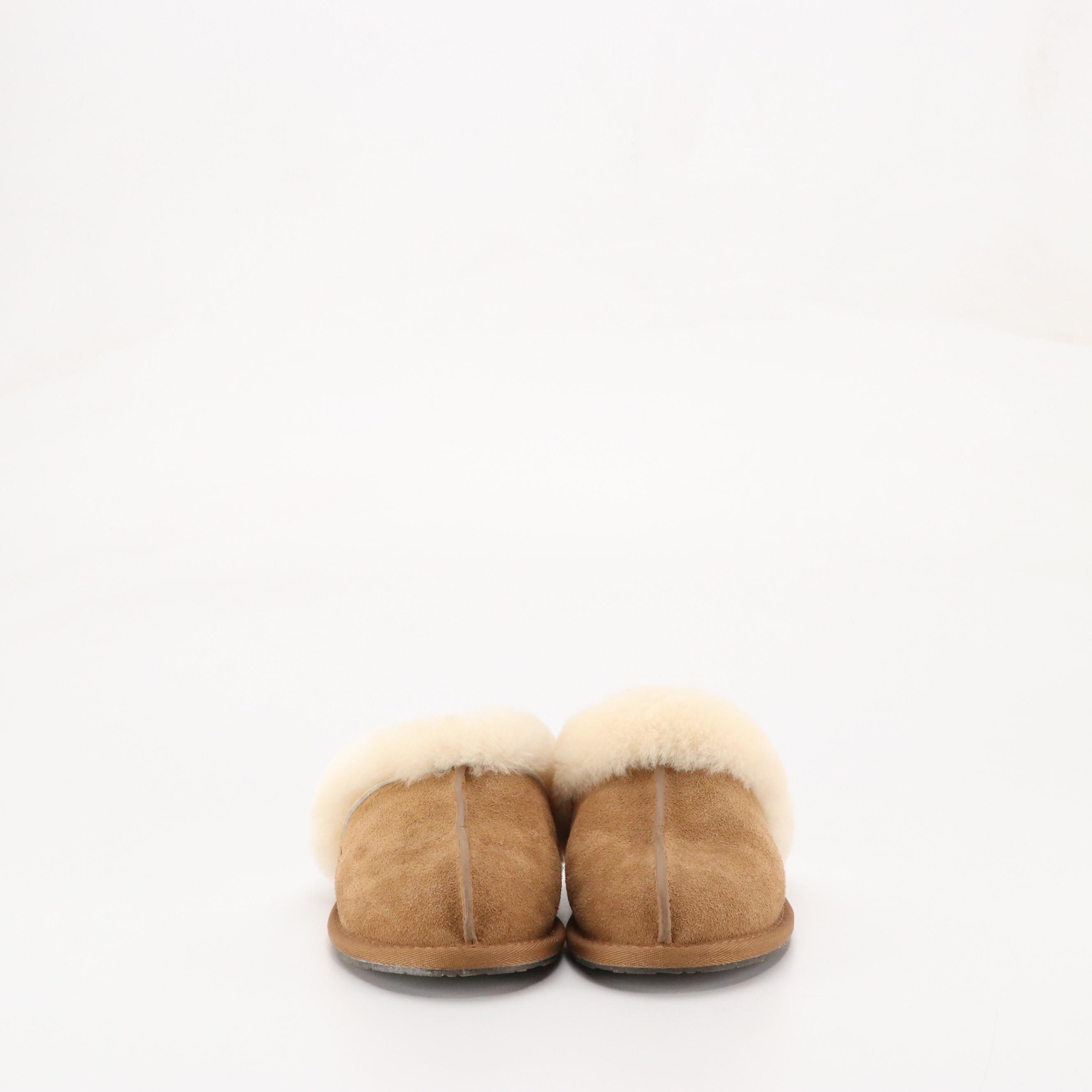 UGG Scuffette II House Slippers in Chestnut Suede and Sheepskin
