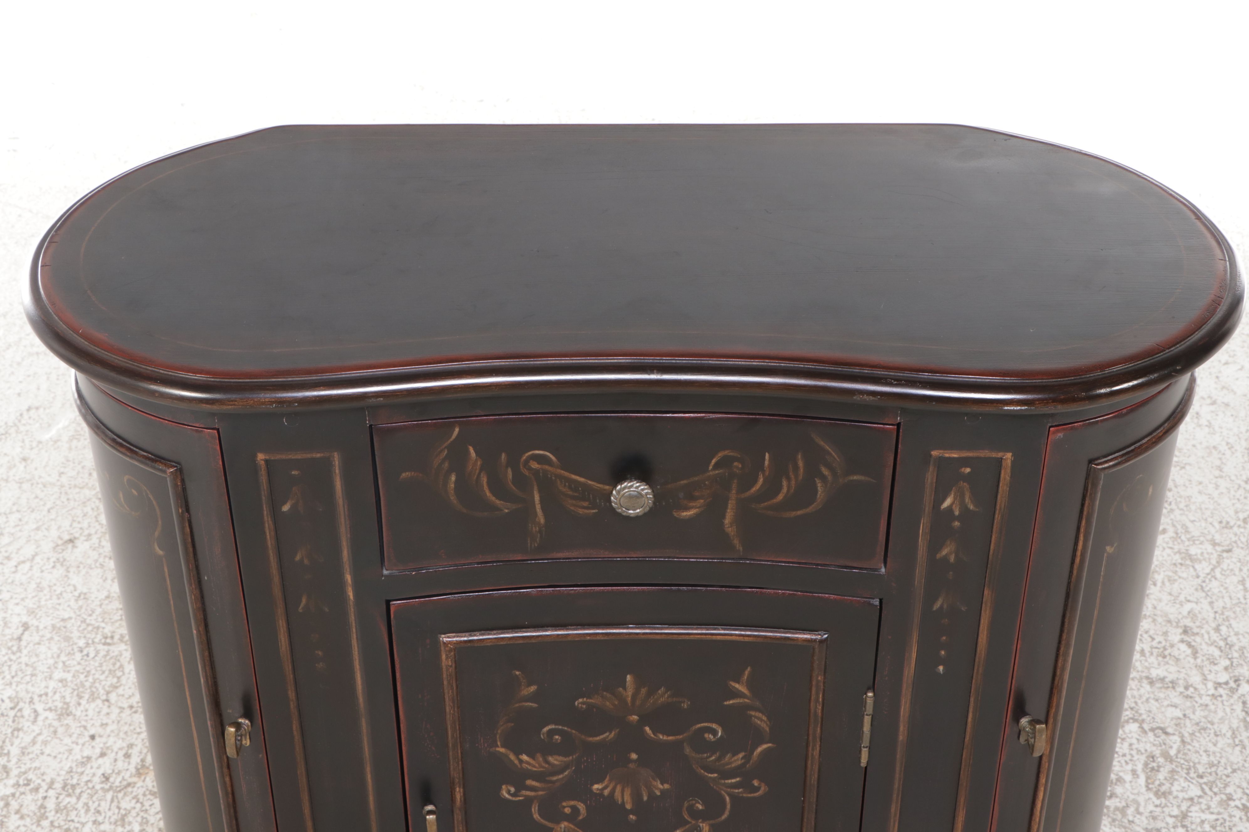 Hooker Furniture Kidney Shaped "Seven Seas" Cabinet