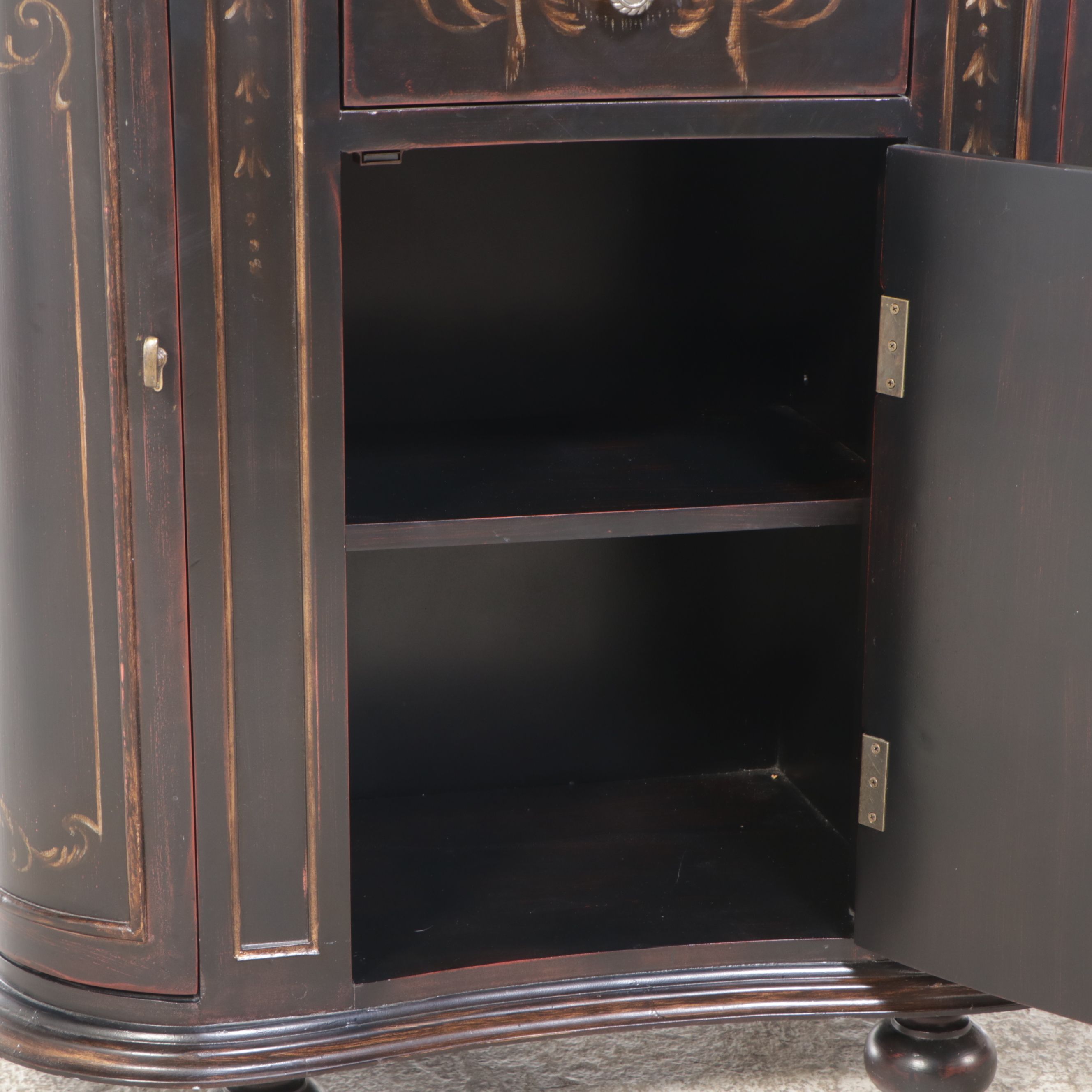 Hooker Furniture Kidney Shaped "Seven Seas" Cabinet