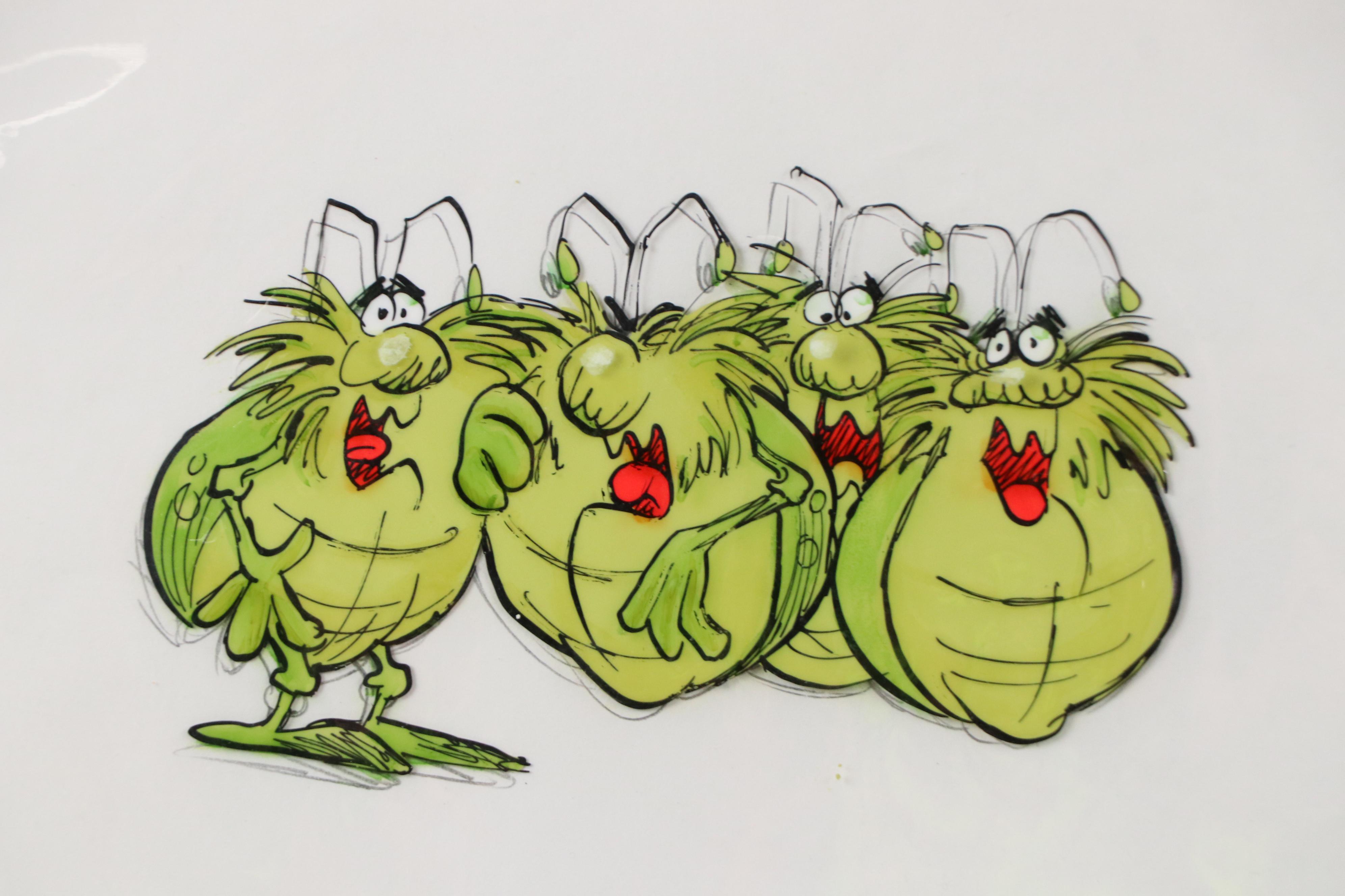 Hand-Painted Animation Cels Including Space Ghost Model, Late 20th C.