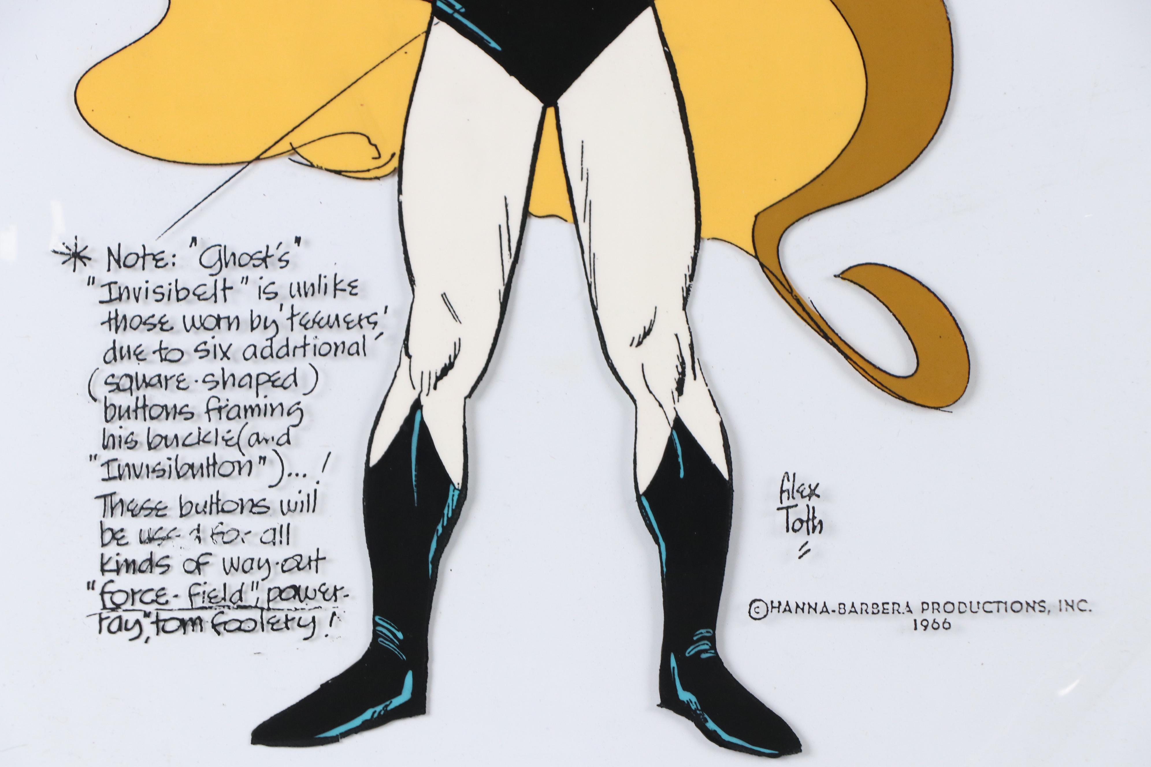 Hand-Painted Animation Cels Including Space Ghost Model, Late 20th C.