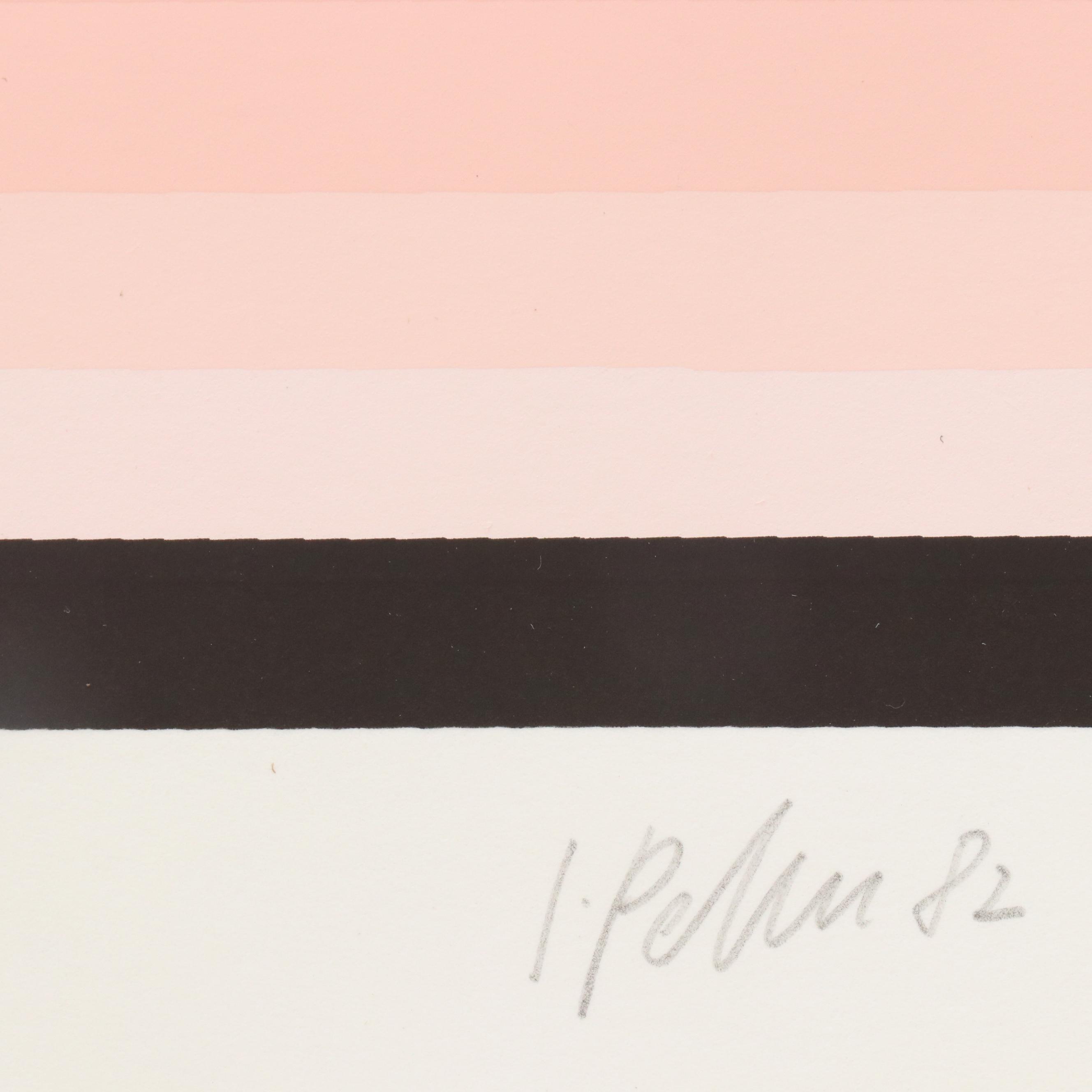 Jürgen Peters Op Art Serigraph "Window Motif," 1982