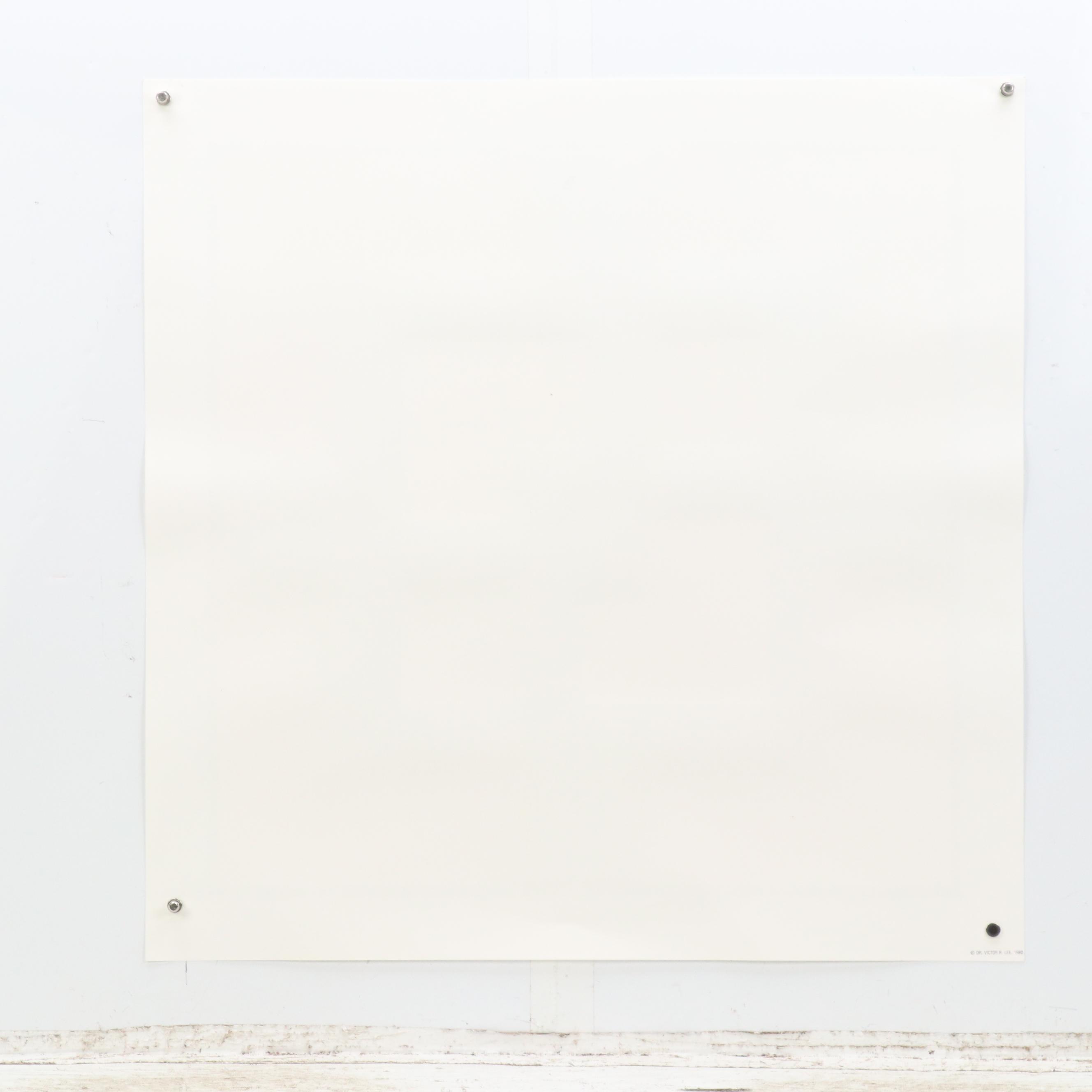 Jürgen Peters Op Art Serigraph "Window Motif," 1982