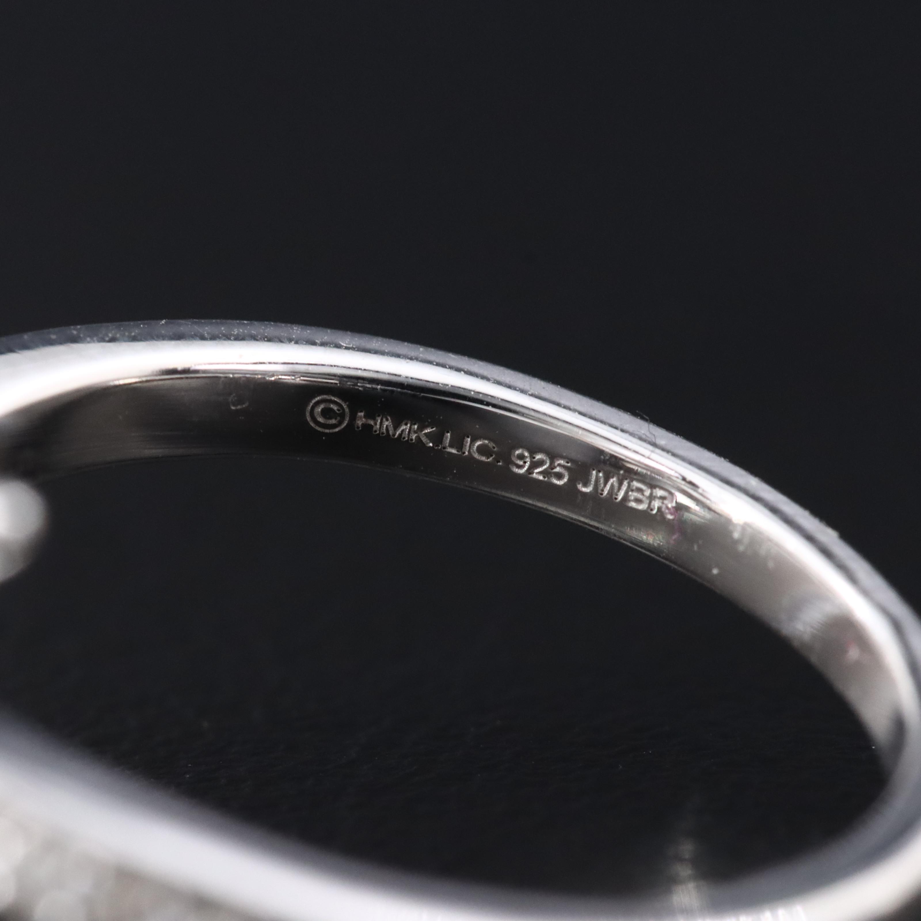 Sterling Diamond Heart and Arrow Ring