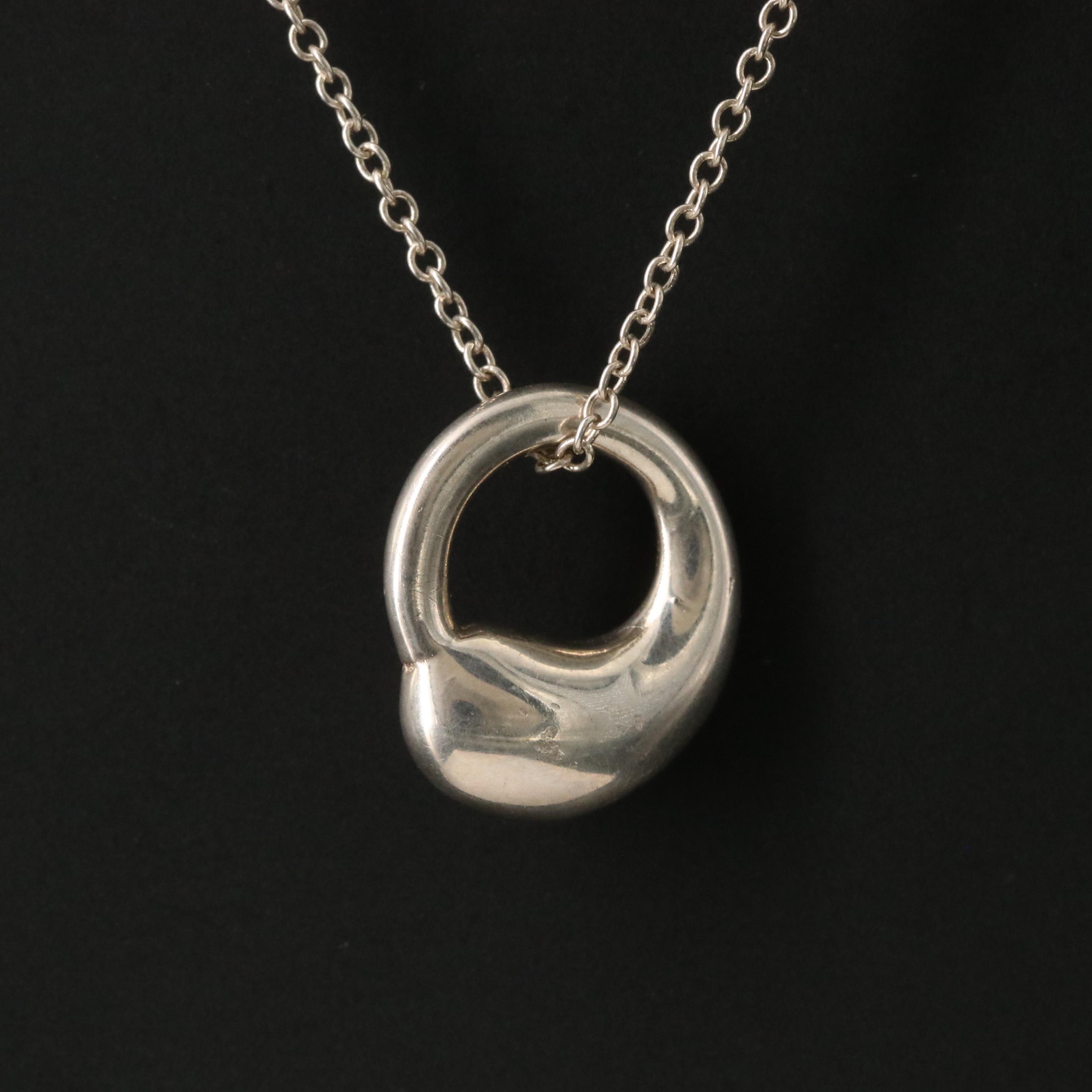 Elsa Peretti for Tiffany & Co. Sterling Eternal Circle Pendant Necklace