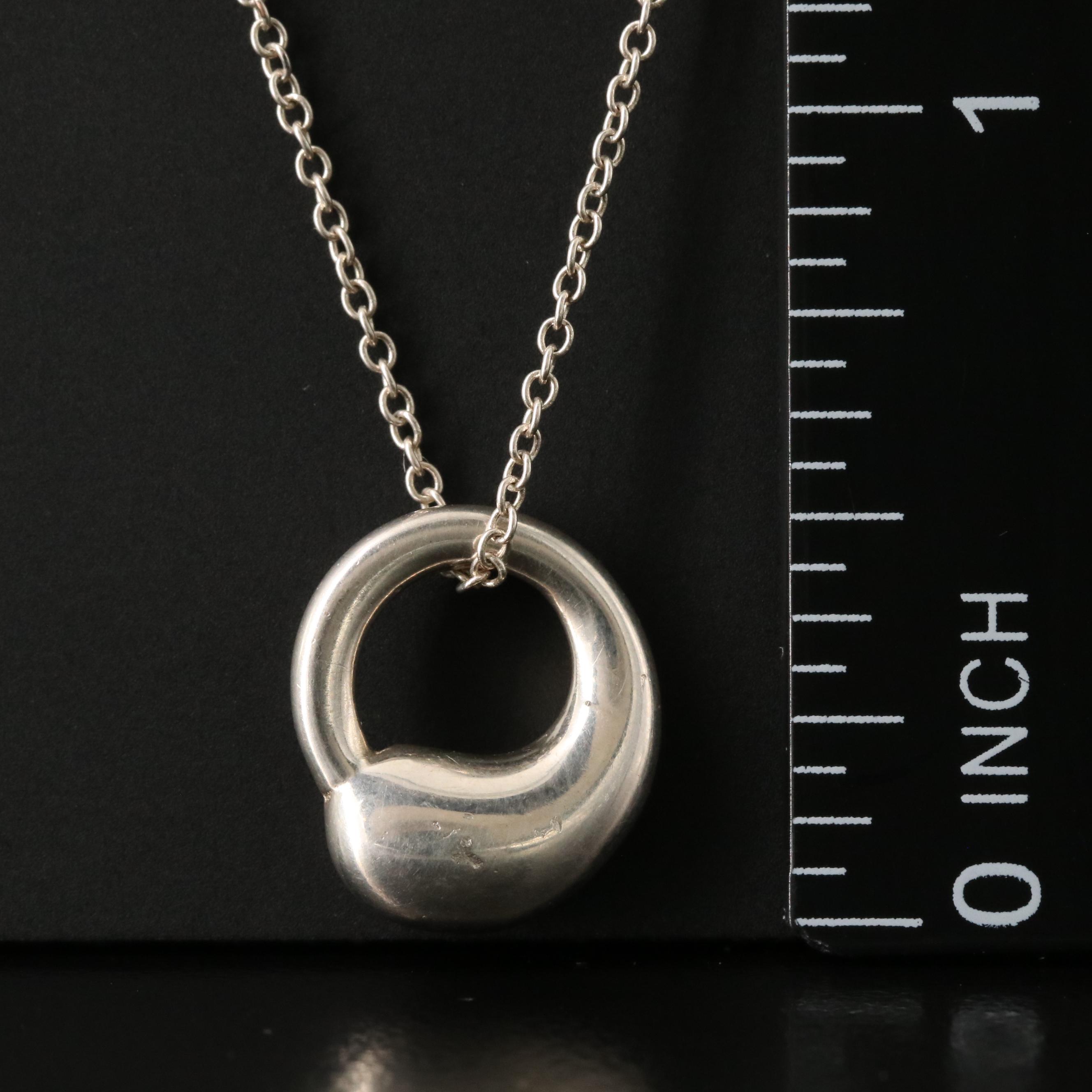 Elsa Peretti for Tiffany & Co. Sterling Eternal Circle Pendant Necklace