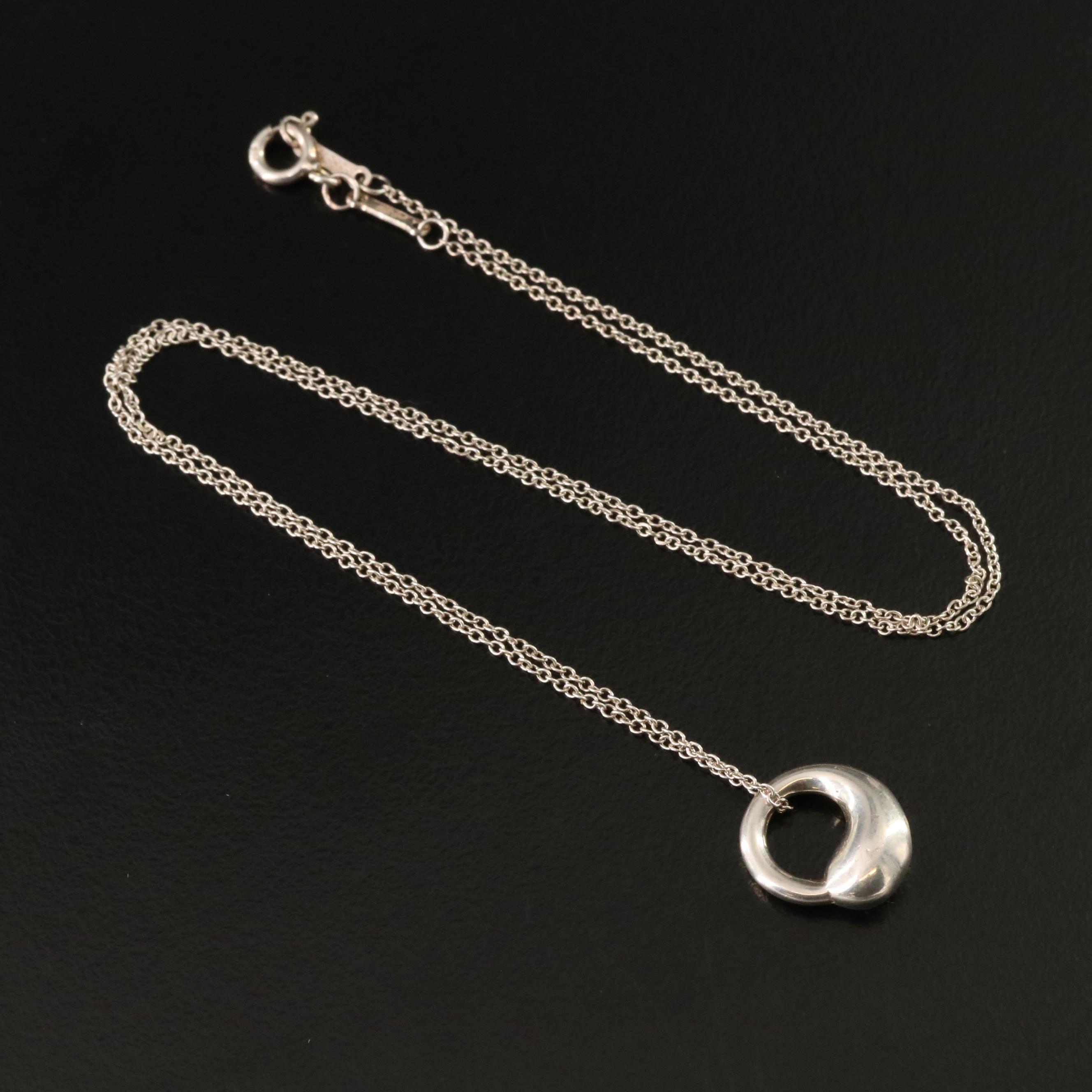 Elsa Peretti for Tiffany & Co. Sterling Eternal Circle Pendant Necklace