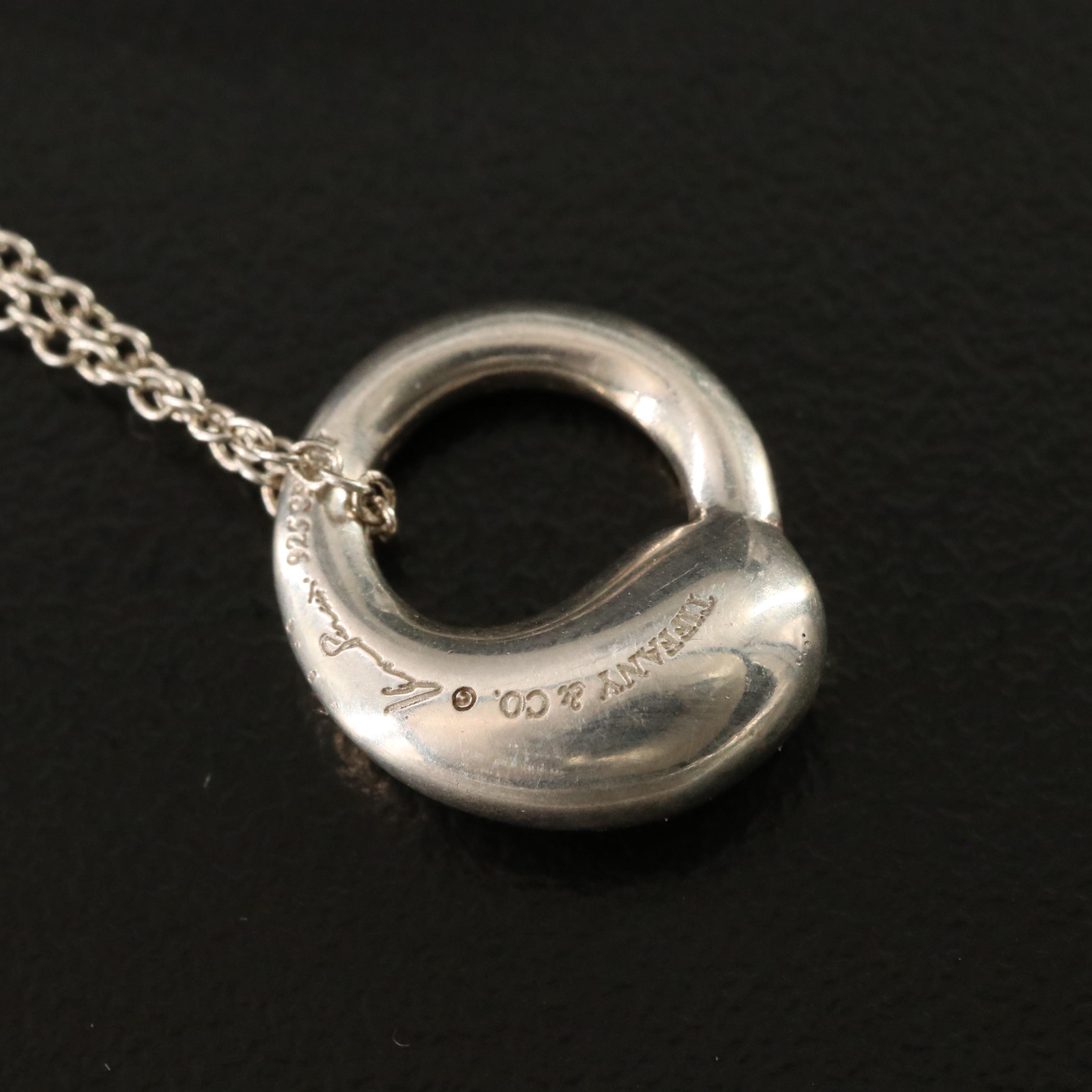 Elsa Peretti for Tiffany & Co. Sterling Eternal Circle Pendant Necklace
