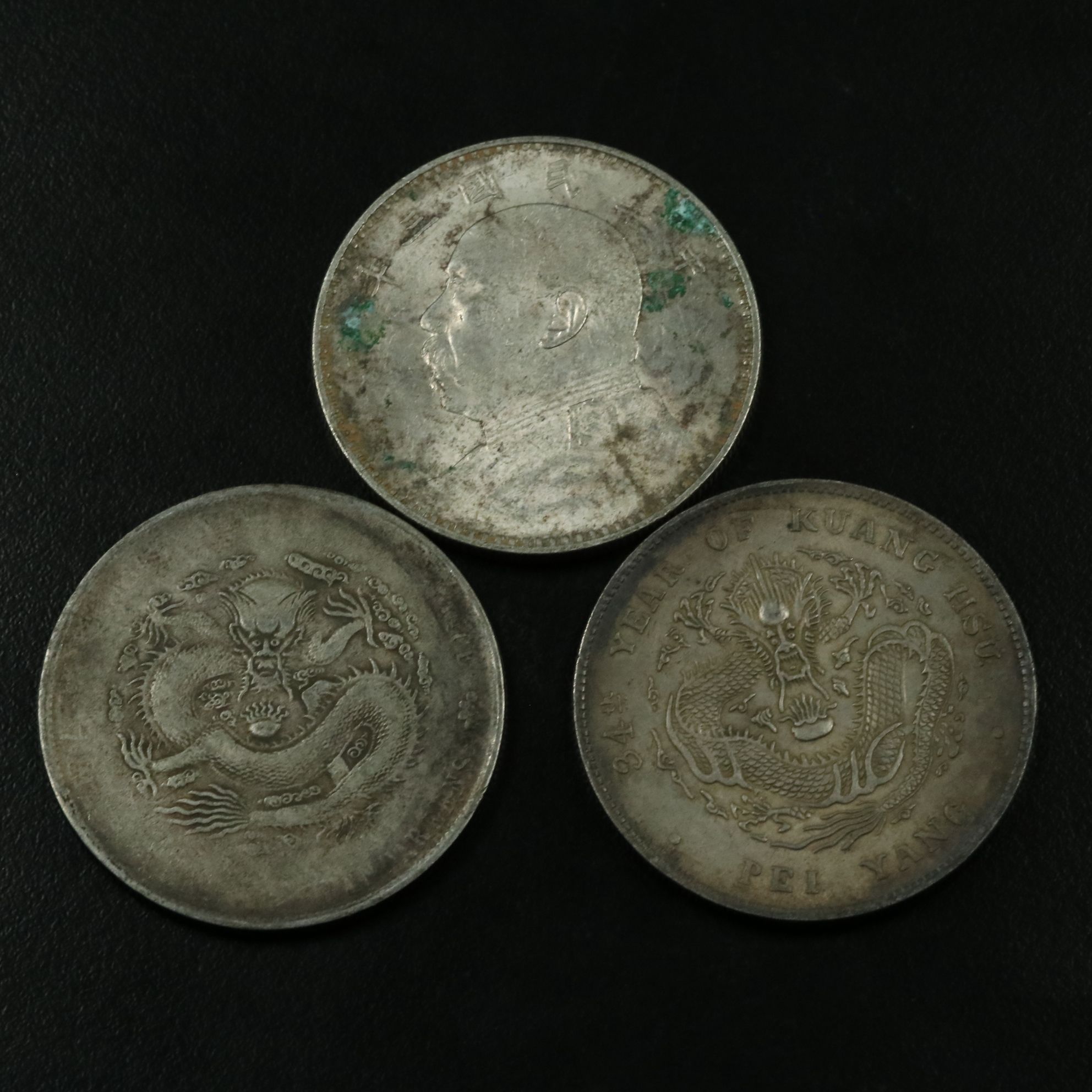 Three Chinese Silver Empire and Republic Coins