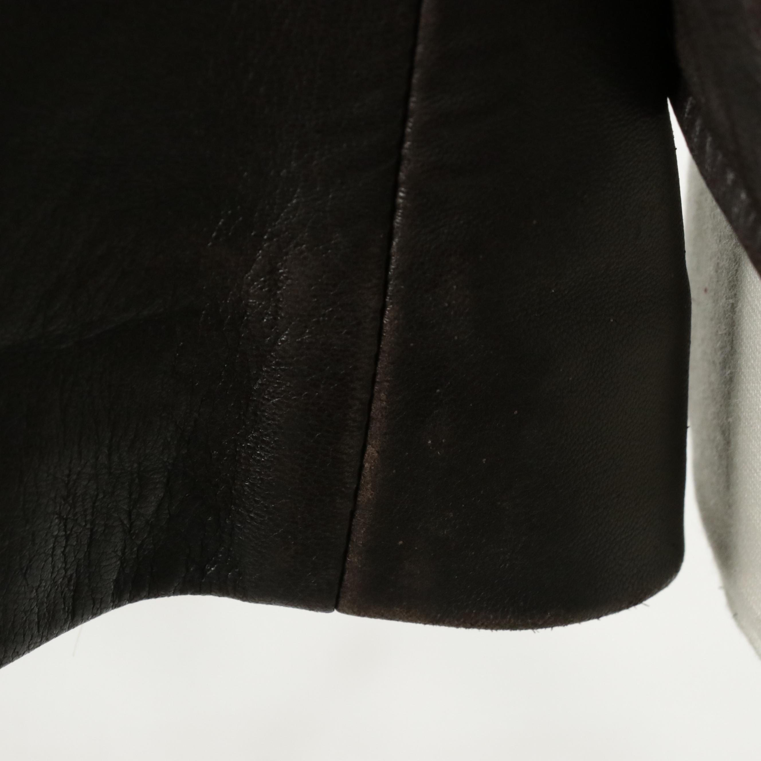 Ann Taylor Zipper-Front Leather Jacket, Other Leather Shirt Jacket