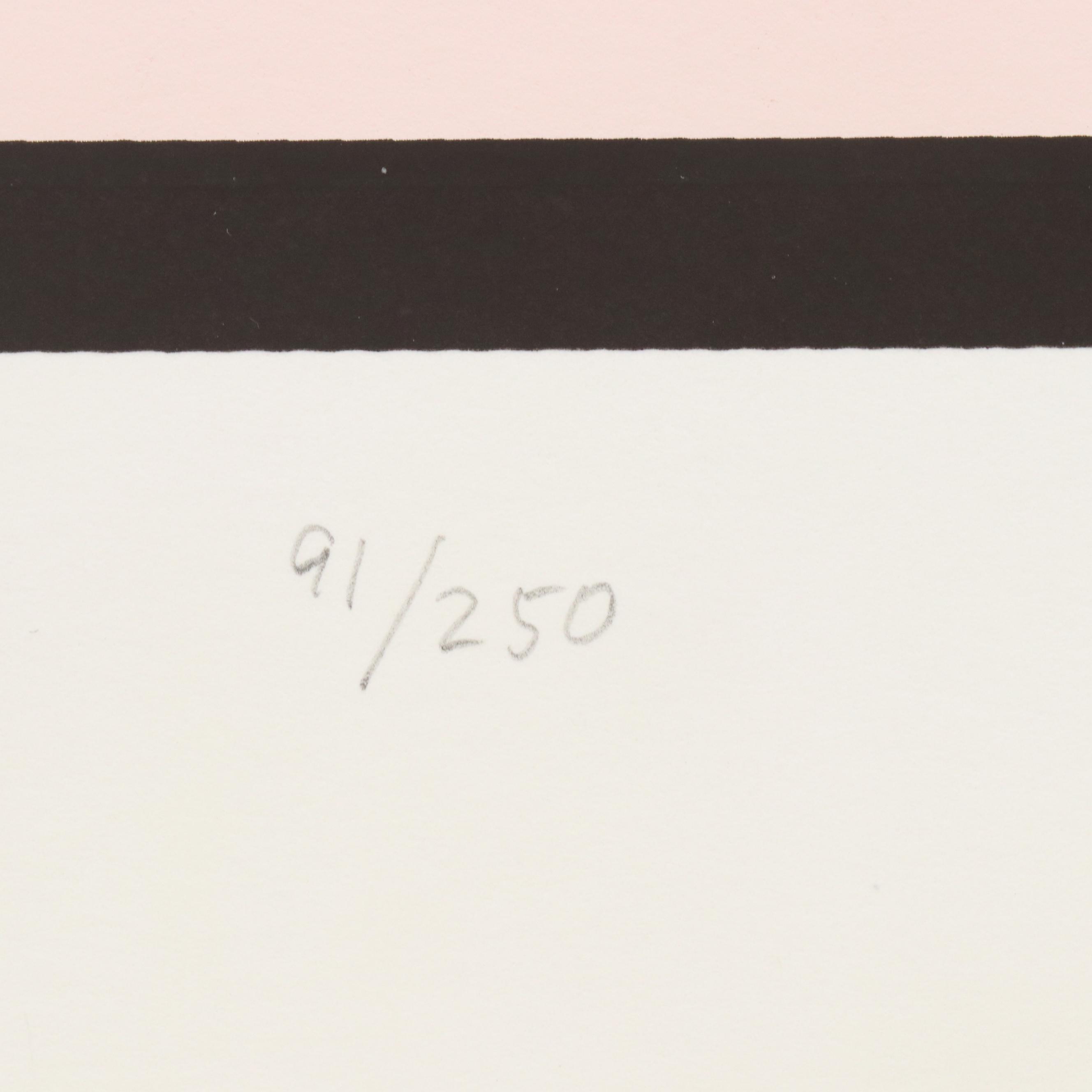 Jürgen Peters Op Art Serigraph "Window Motif," 1982