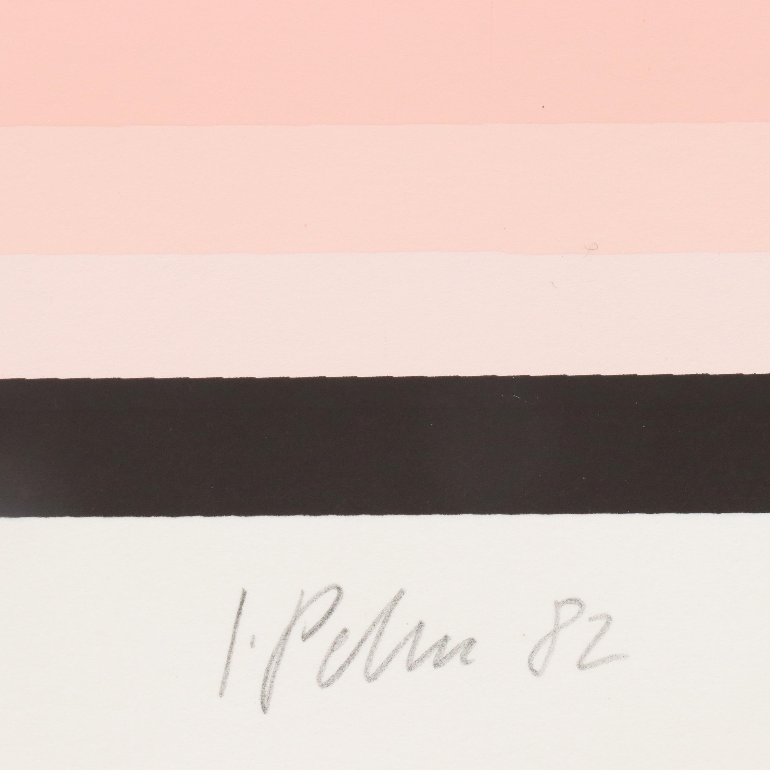 Jürgen Peters Op Art Serigraph "Window Motif," 1982