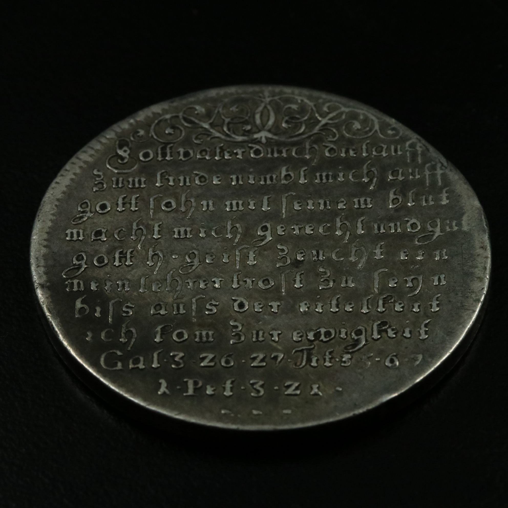 Undated German Baptismal Silver Medal