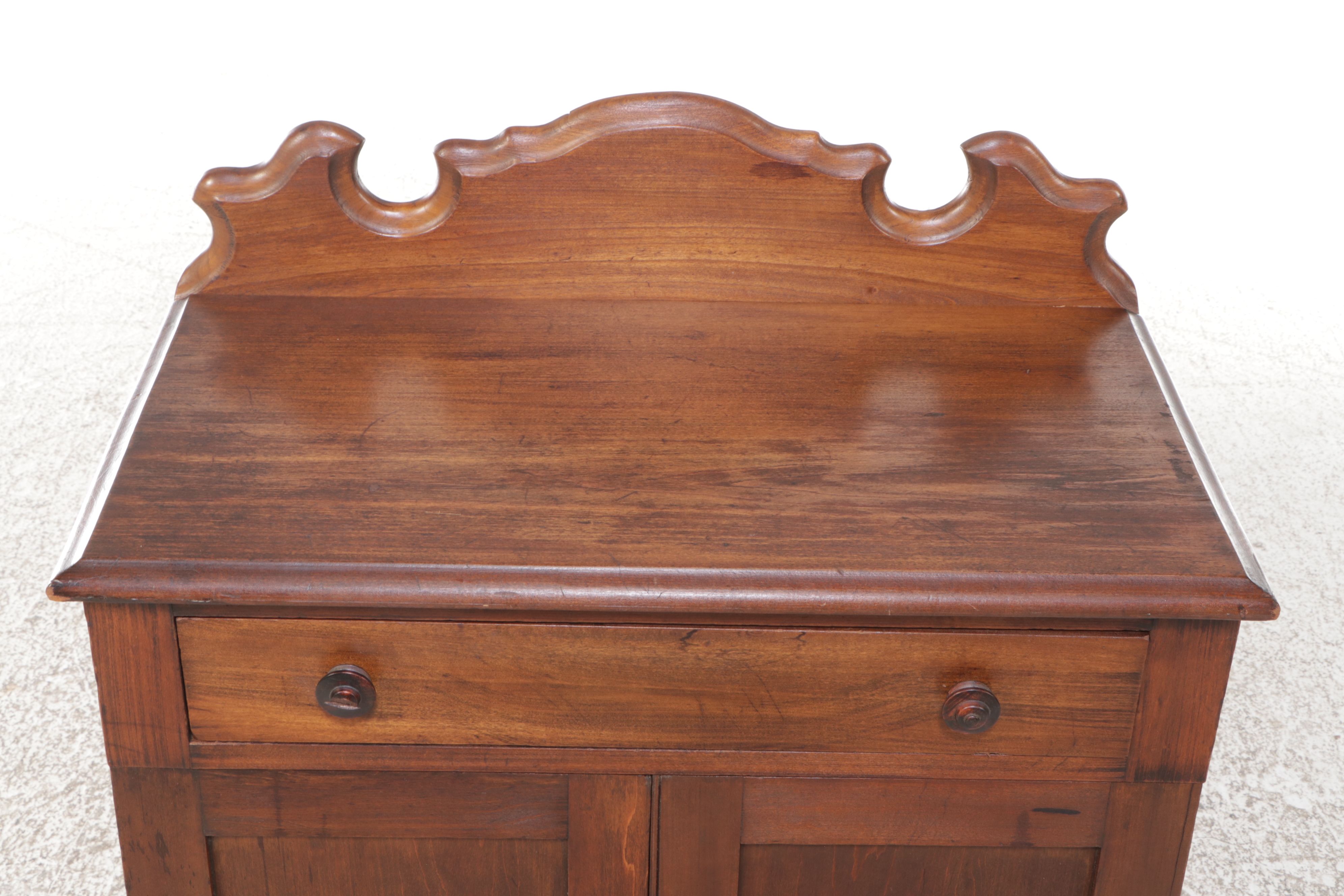 American Primitive Style Walnut Washstand