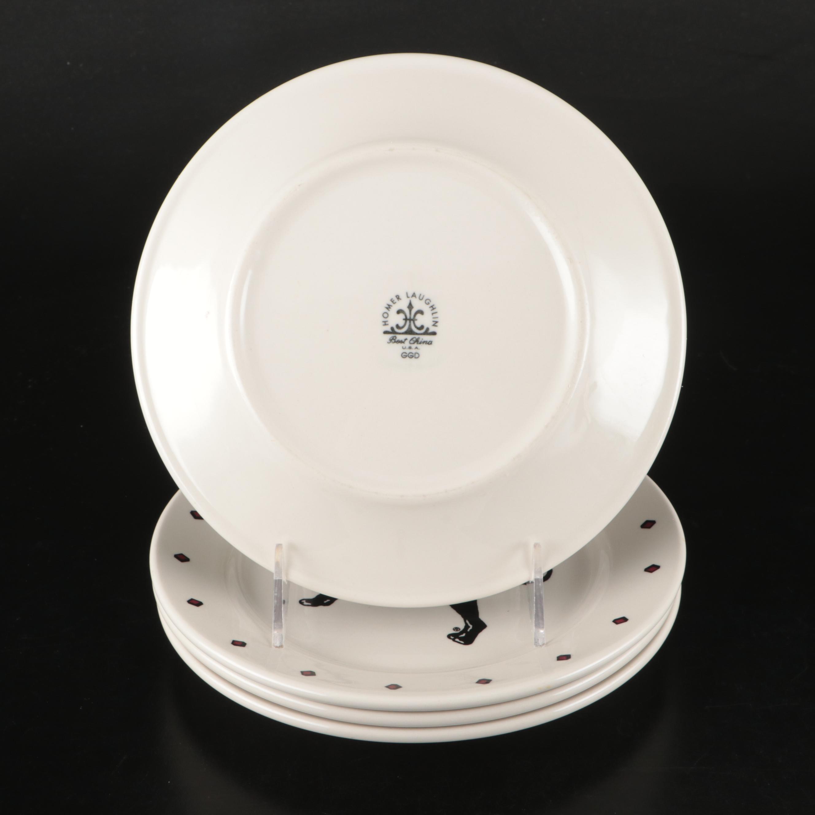 Homer Laughlin "Black Dog" with Spode and More Dinnerware