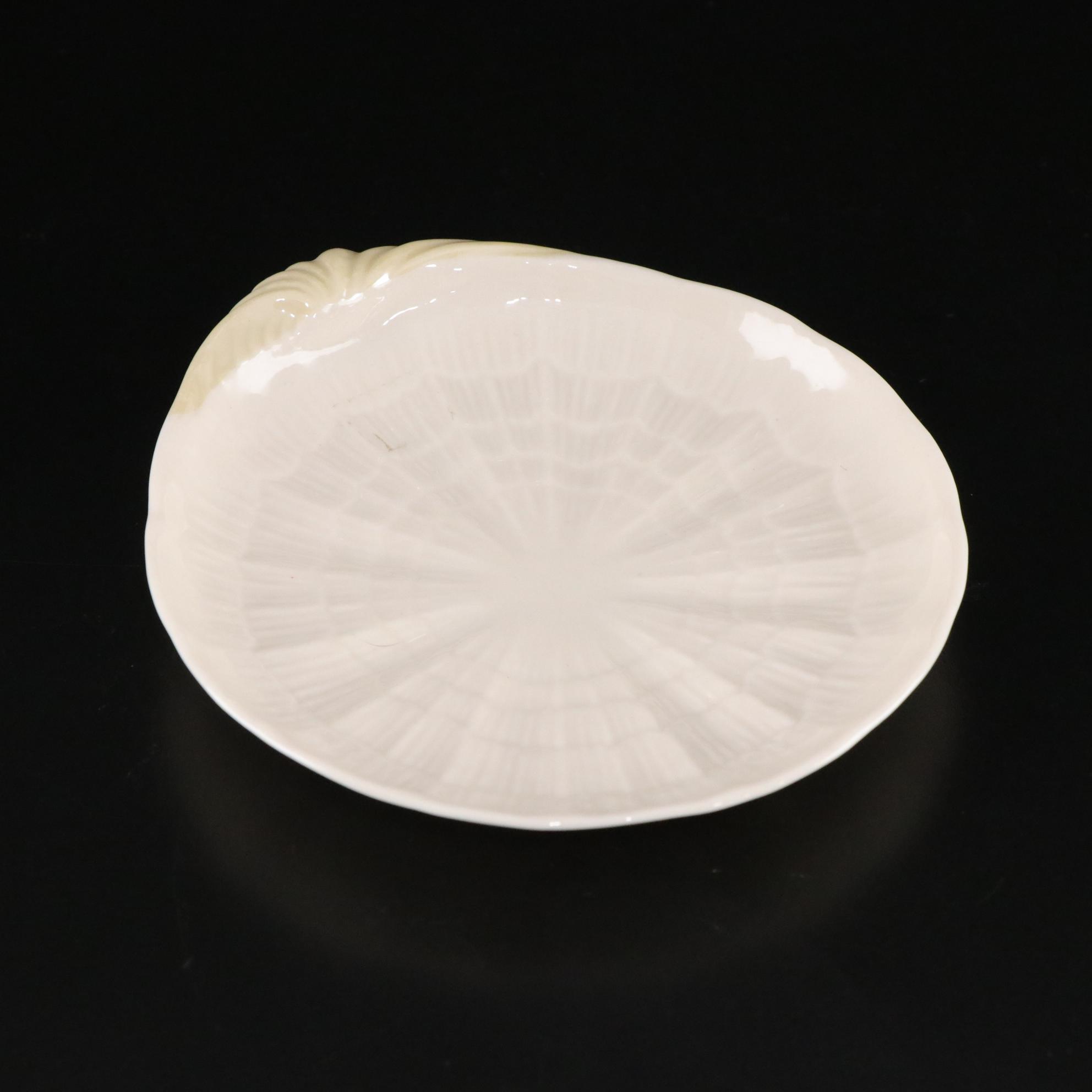 Belleek Porcelain "Tridacna Yellow" Coffee Pot and Tableware