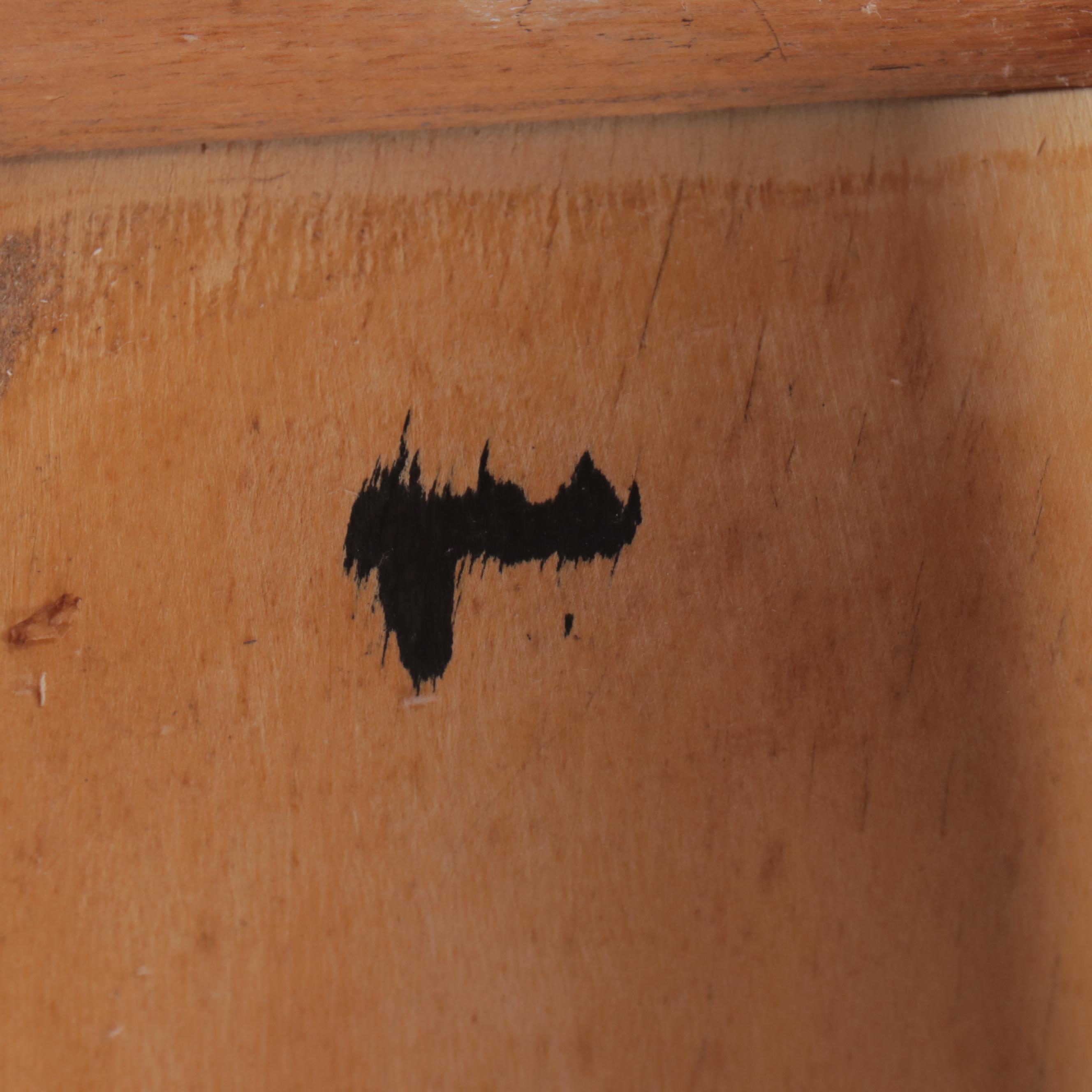 Single-Drawer Oak Washstand