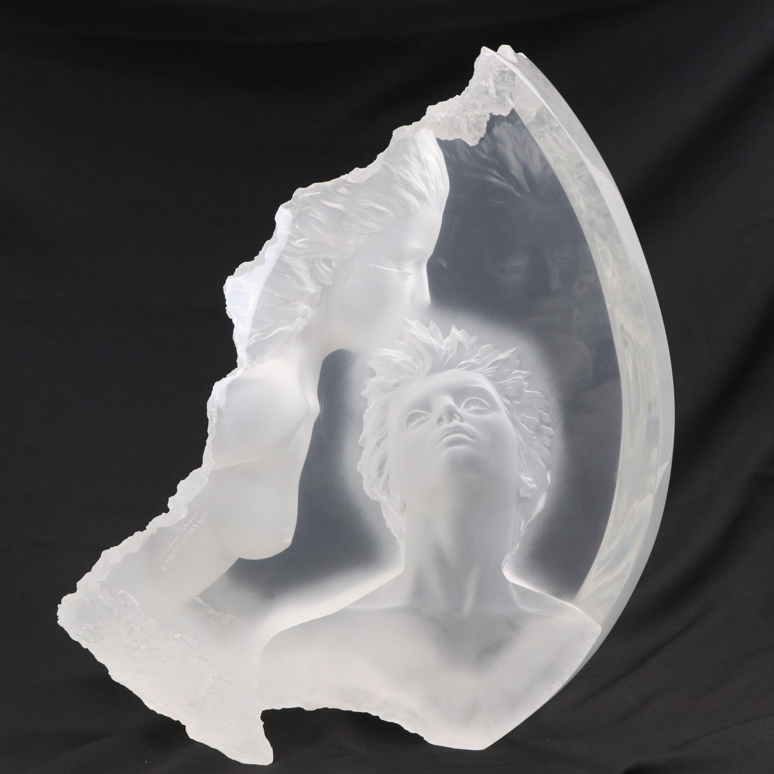 Michael Wilkinson Acrylic Sculpture "Moonscape I: Terra Luna," 1998
