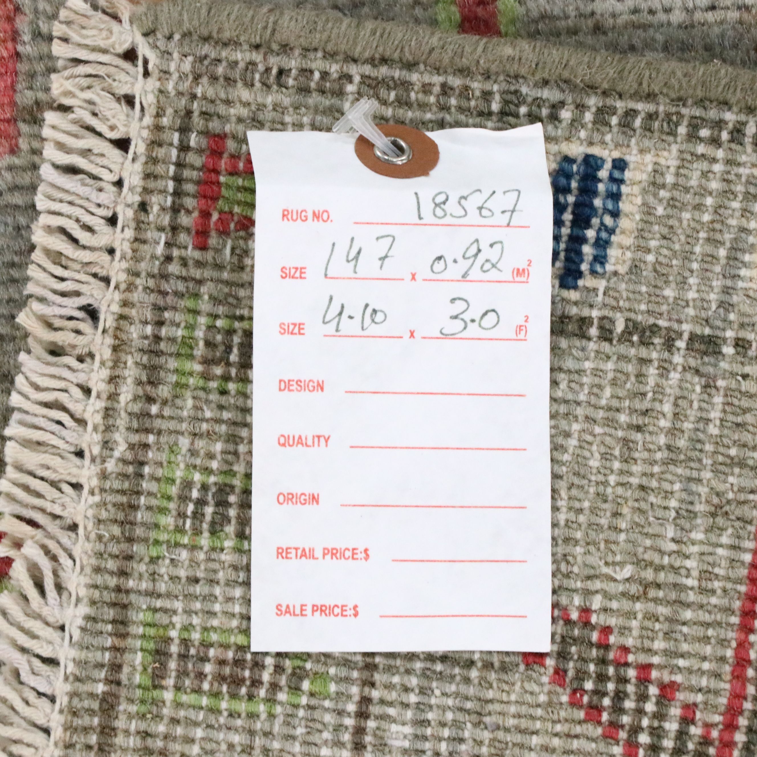 3' x 4'10 Hand-Knotted Afghan Pictorial War Accent Rug