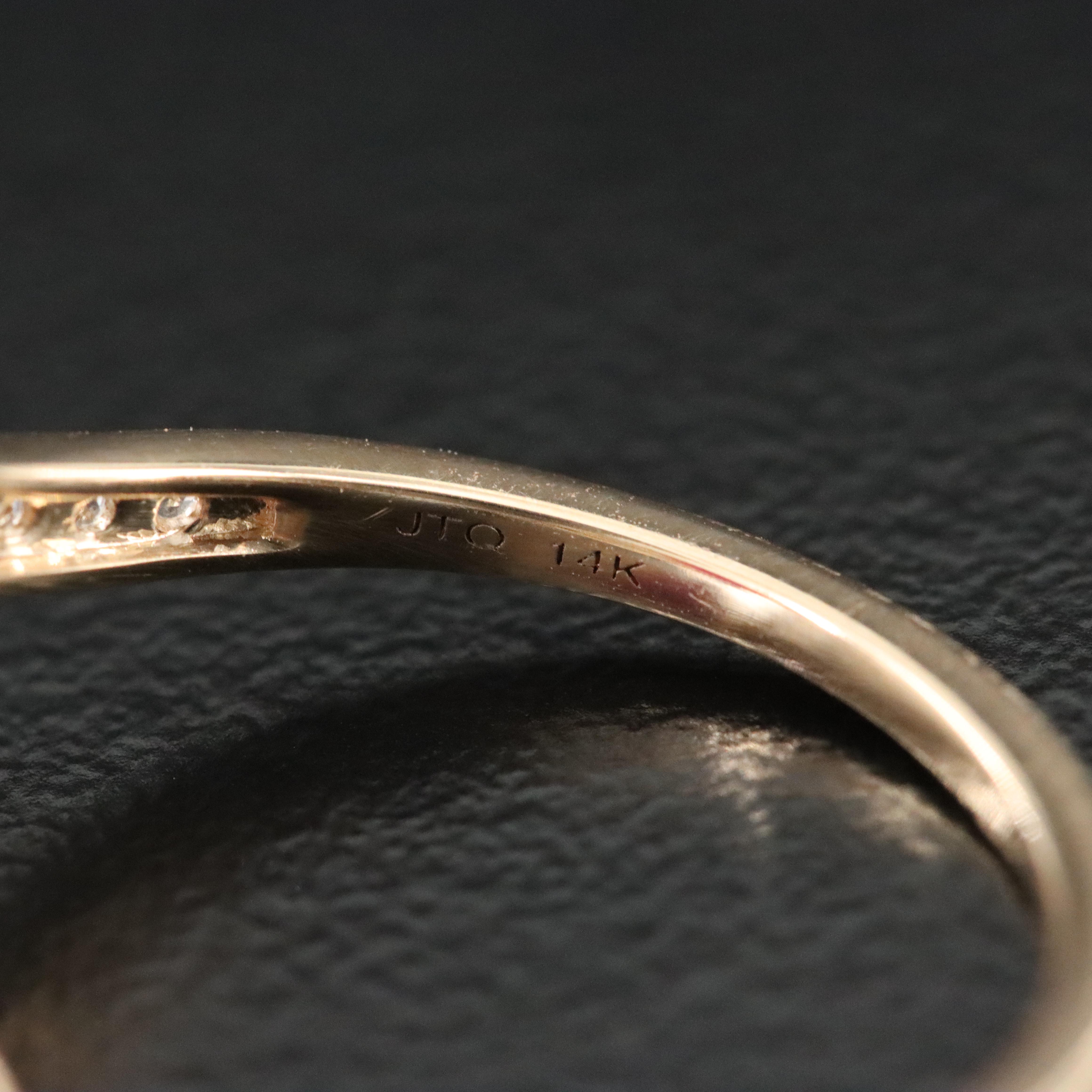 14K Filled Corundum and White Sapphire Ring