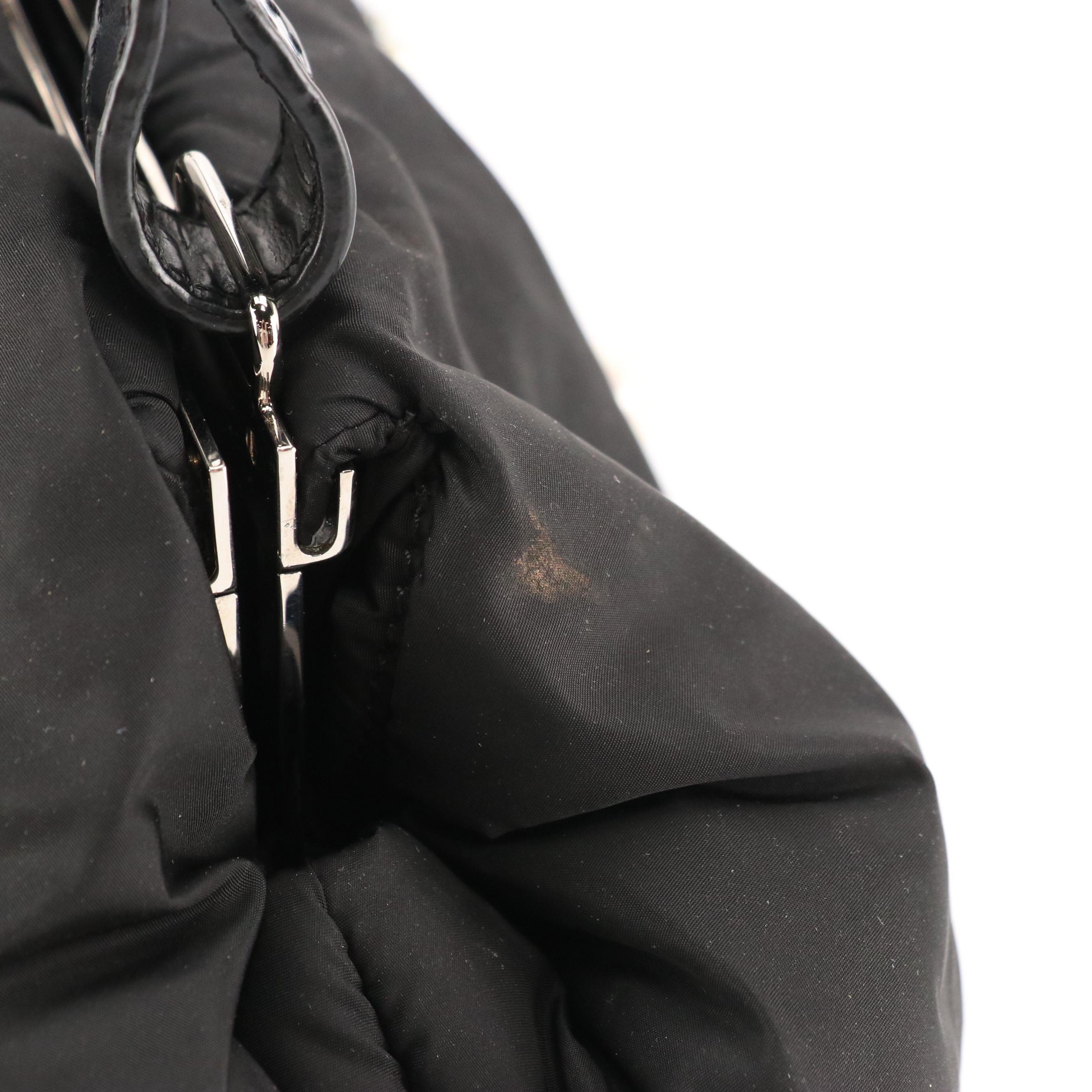 Moncler x Simone Rocha Embellished Crossbody Frame Bag in Black Nylon & Leather