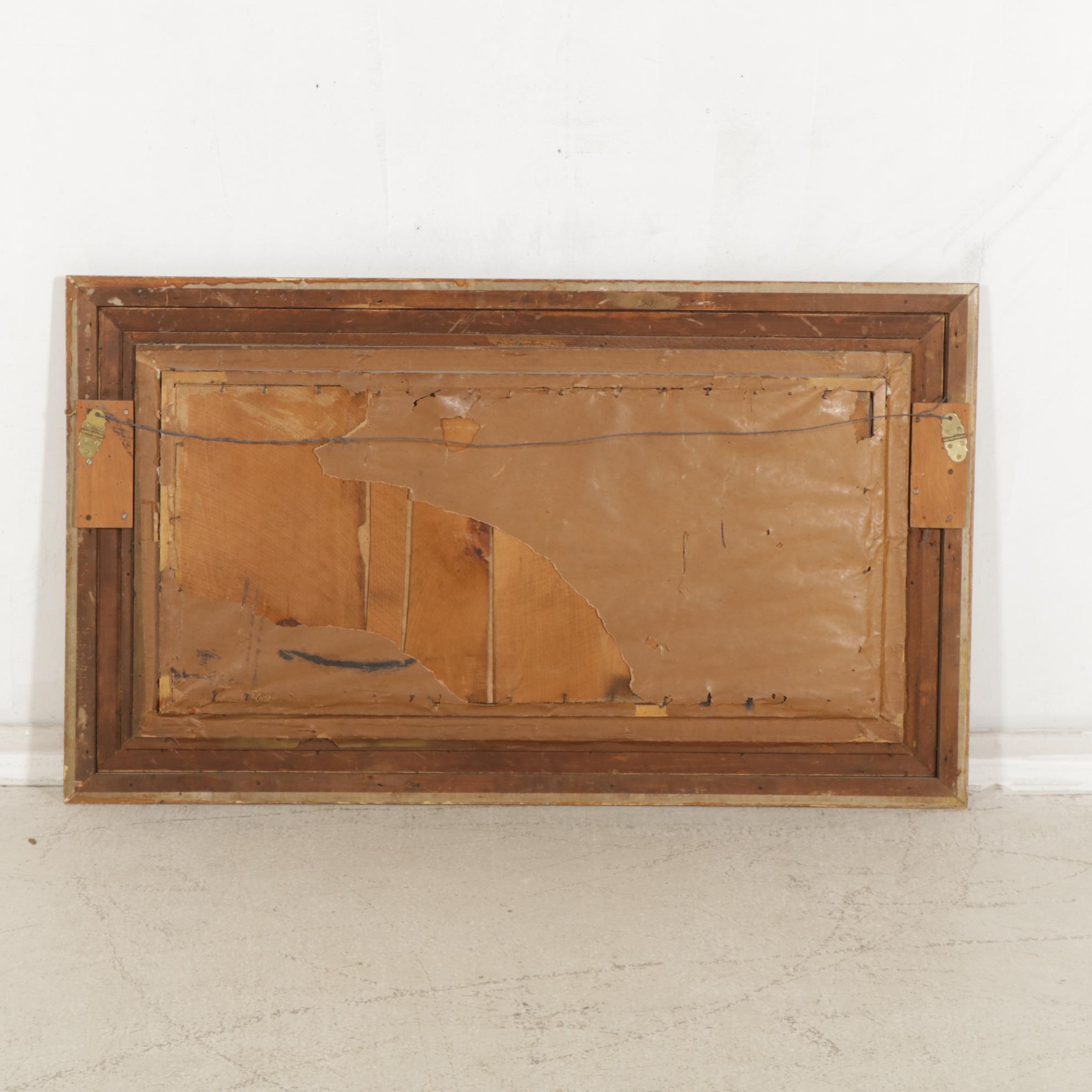 Rococo Style Gold-Toned Rectangular Wall Mirror