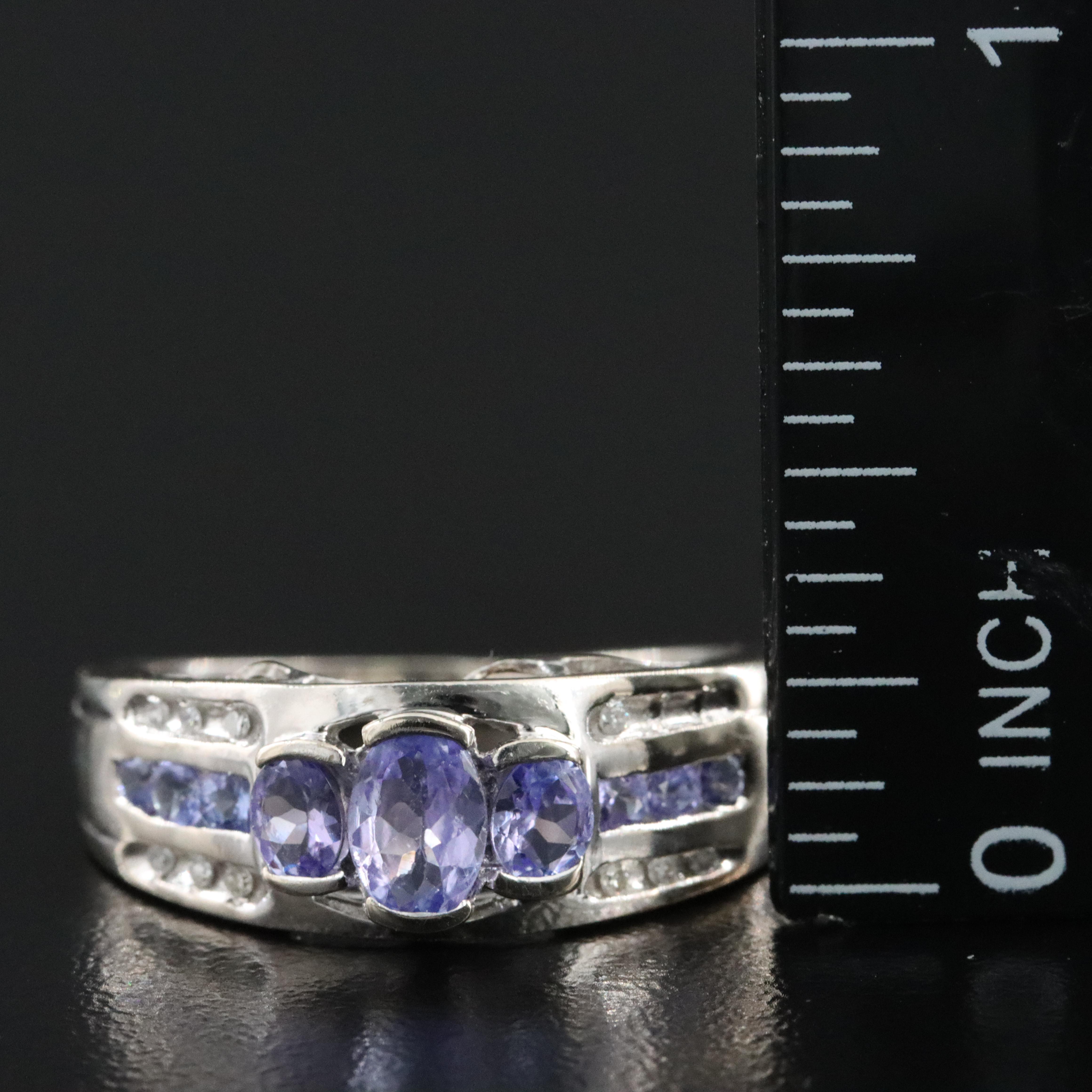 10K Tanzanite and Diamond Ring