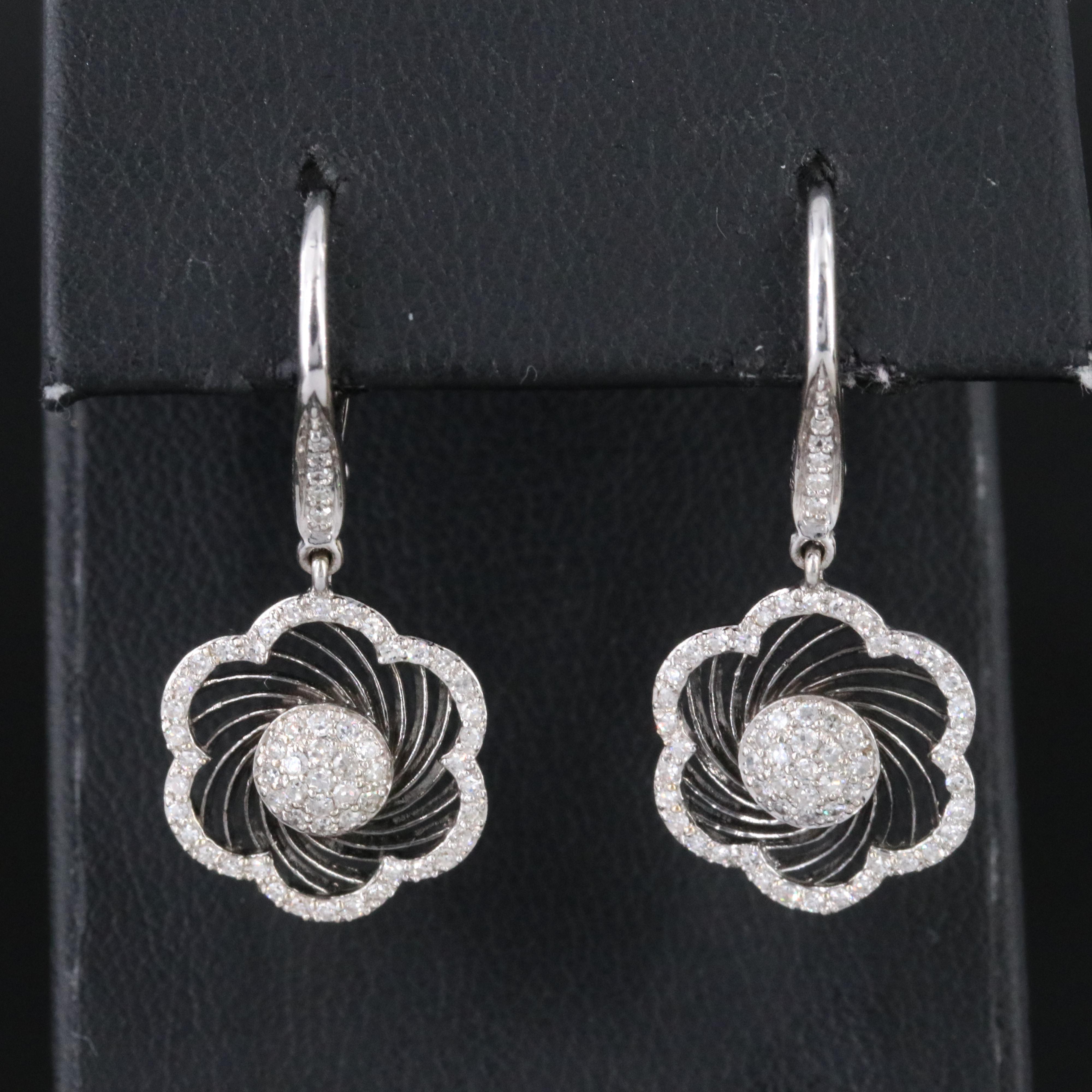 14K 0.45 CTW Diamond Flower Earrings