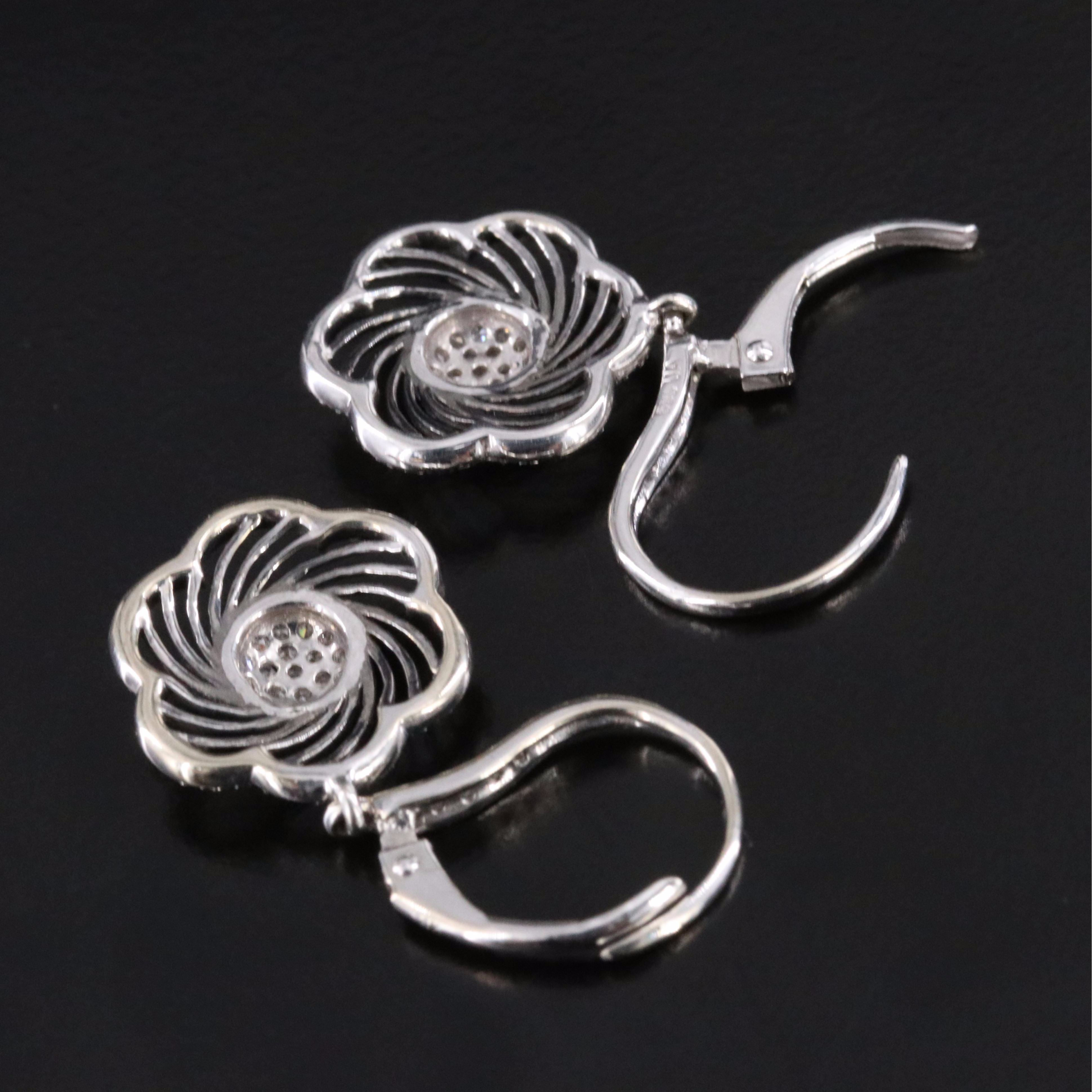 14K 0.45 CTW Diamond Flower Earrings