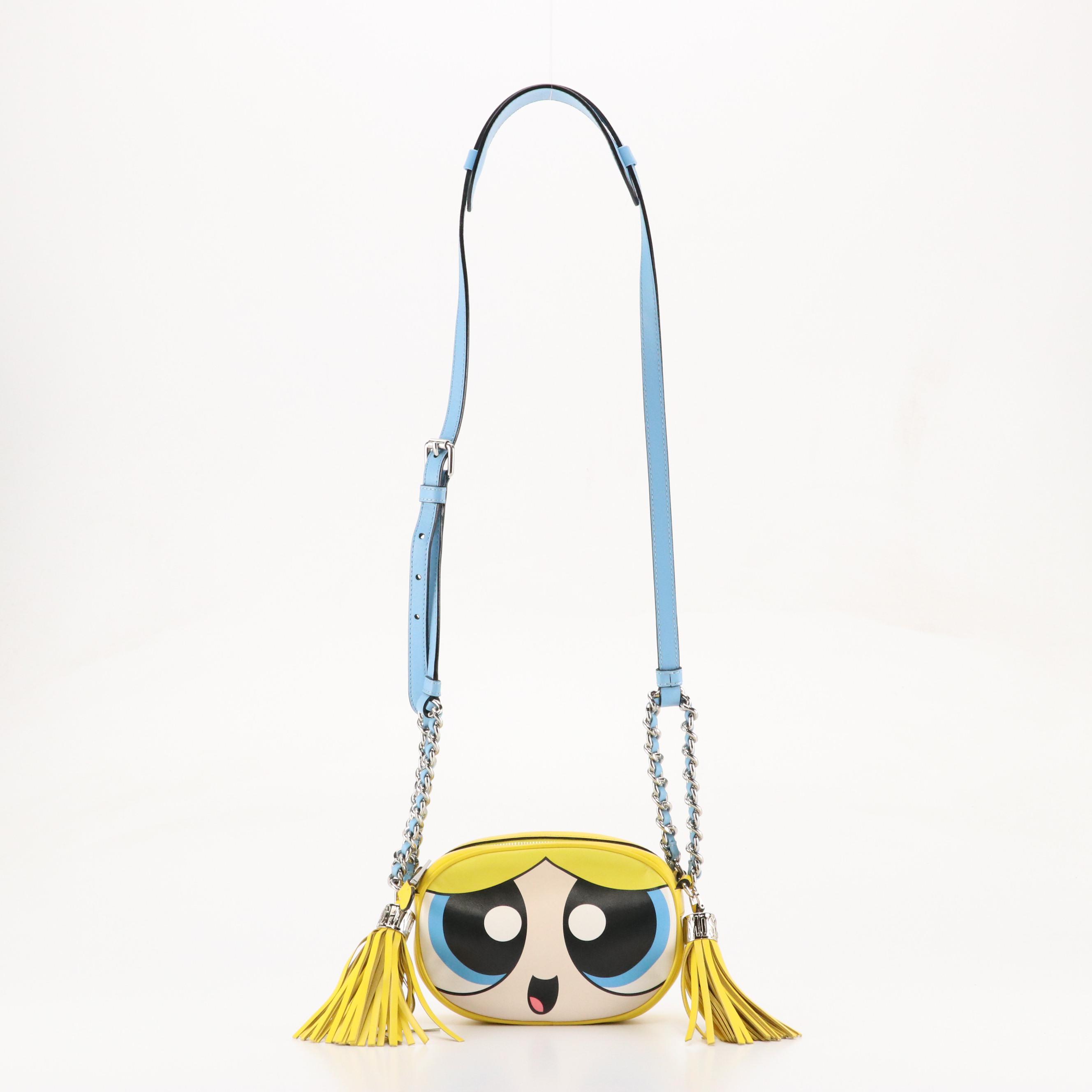 Moschino Powerpuff Girls 'Bubbles' Leather Crossbody Bag