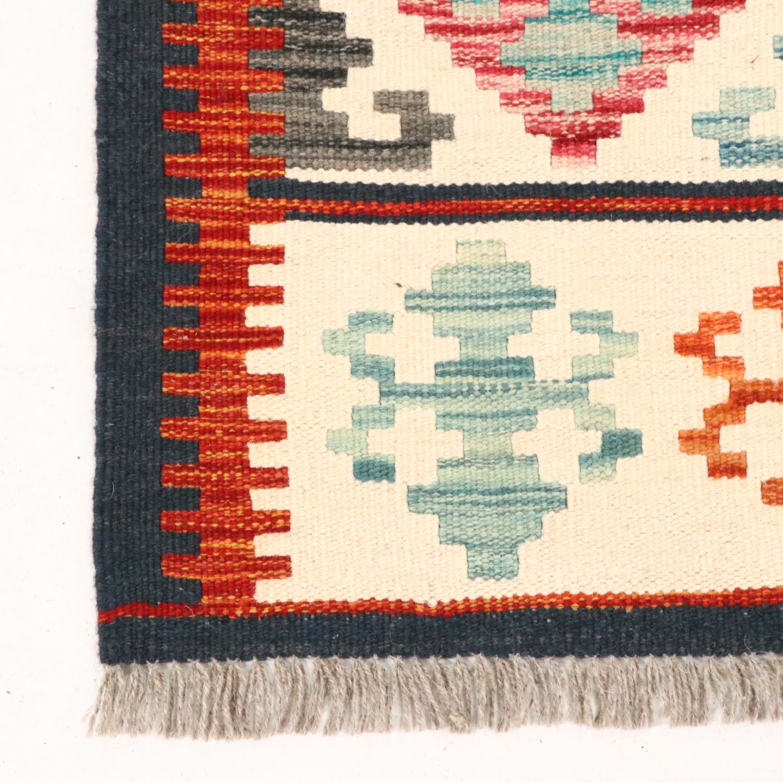 5'7 x 8'1 Handwoven Afghan Kilim Area Rug