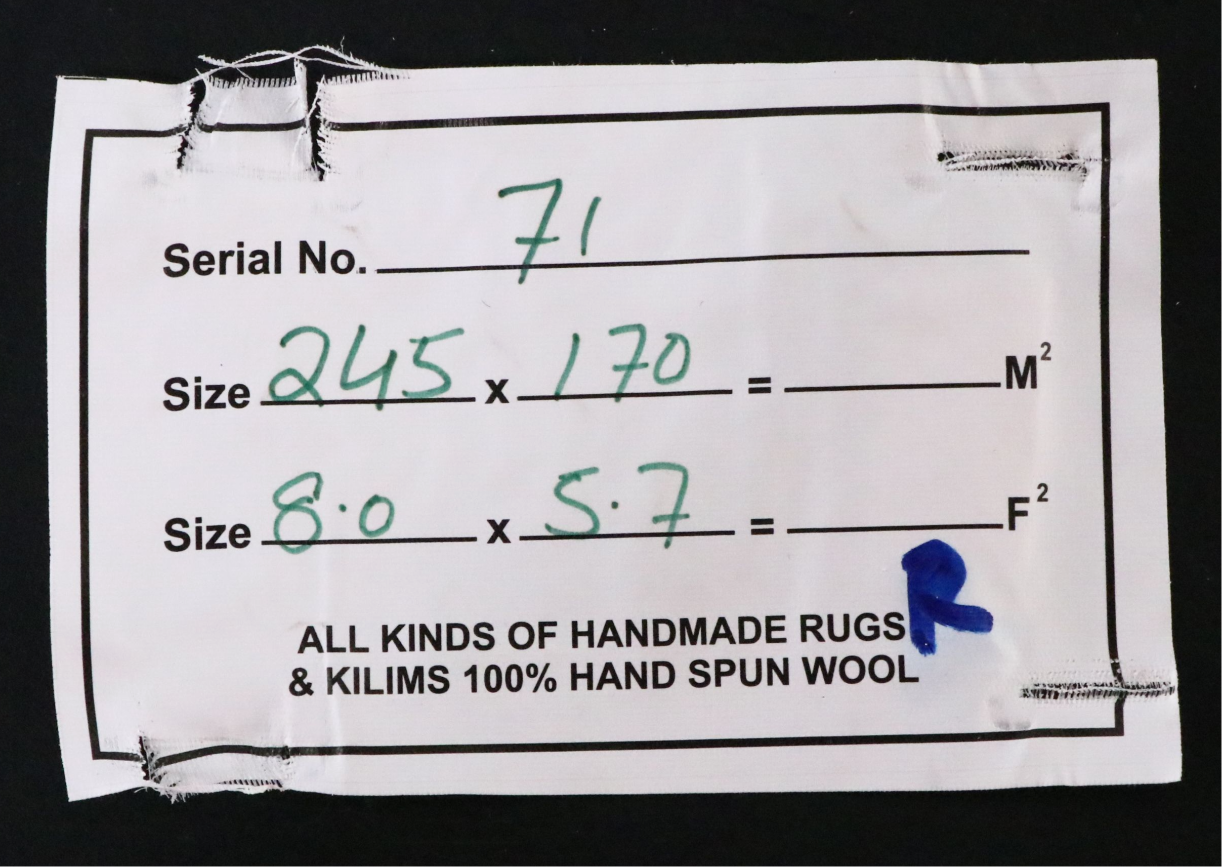 5'7 x 8'1 Handwoven Afghan Kilim Area Rug