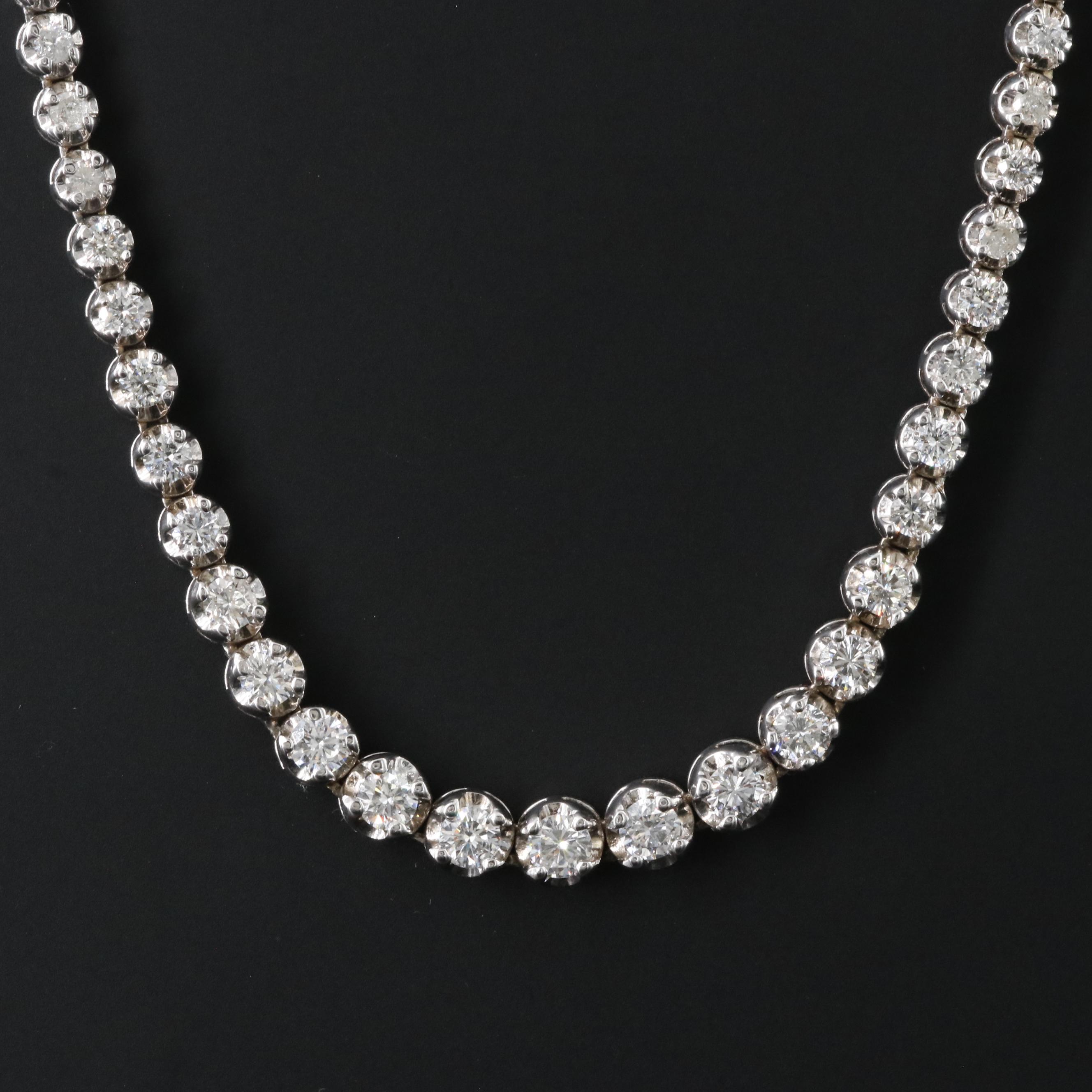 14K 4.13 CTW Diamond Riviera Necklace