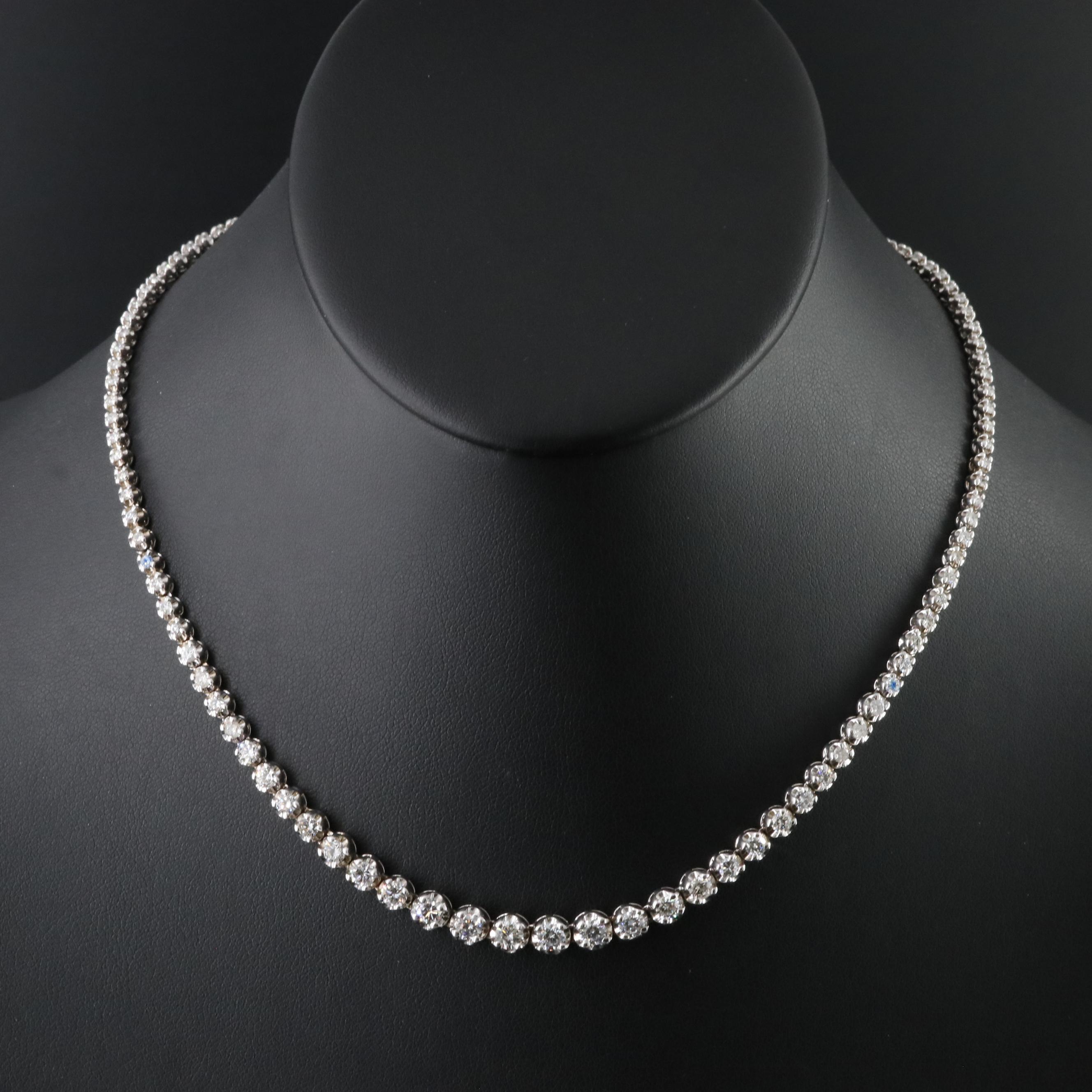 14K 4.13 CTW Diamond Riviera Necklace