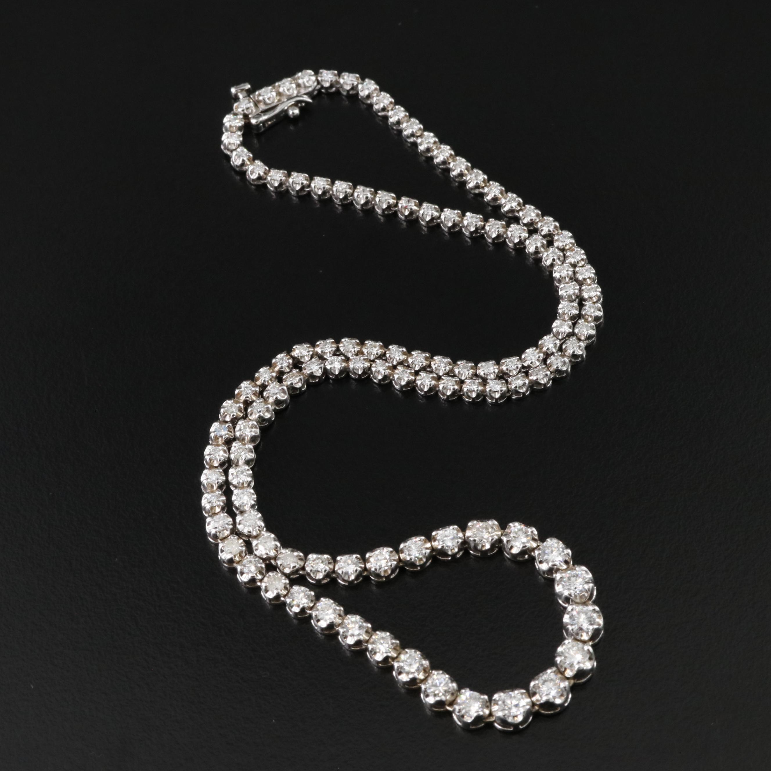 14K 4.13 CTW Diamond Riviera Necklace