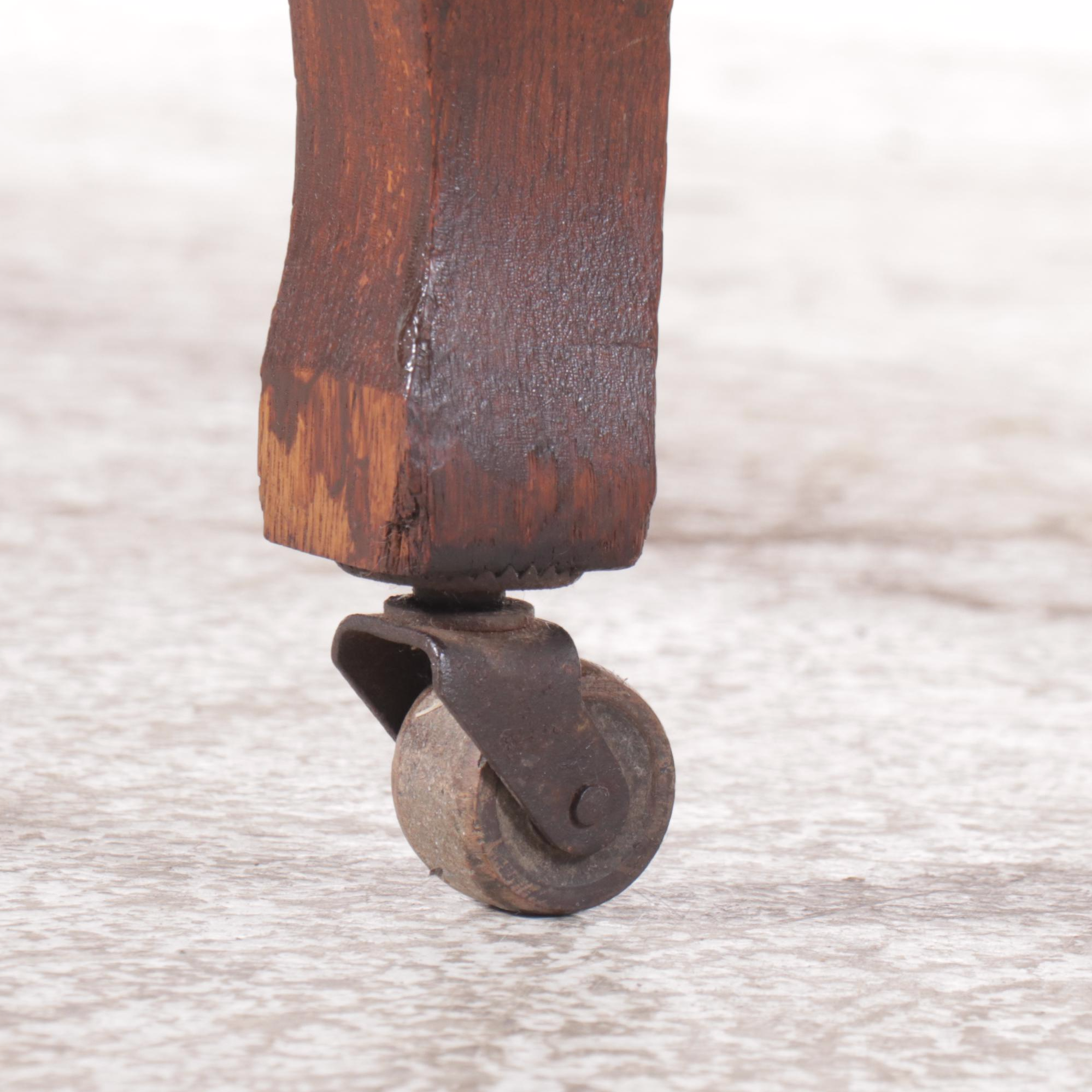 Victorian Serpentine Front Oak Bonnet Chest