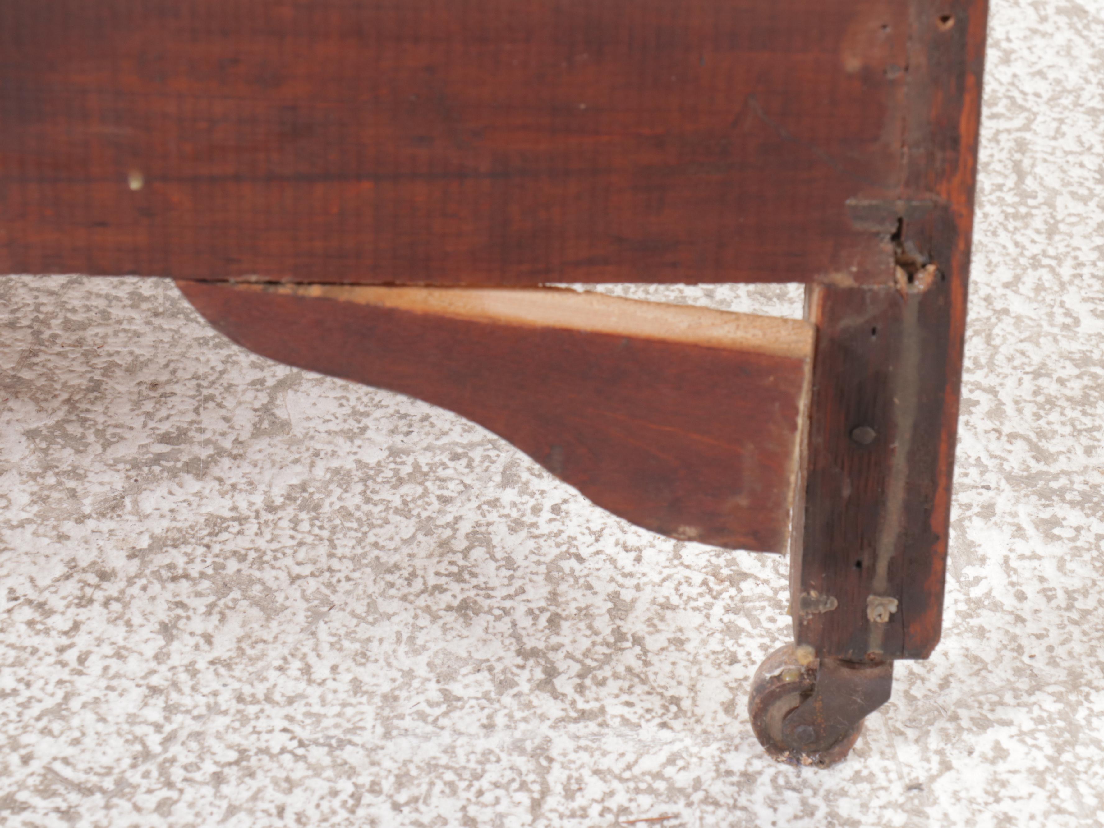 Victorian Serpentine Front Oak Bonnet Chest