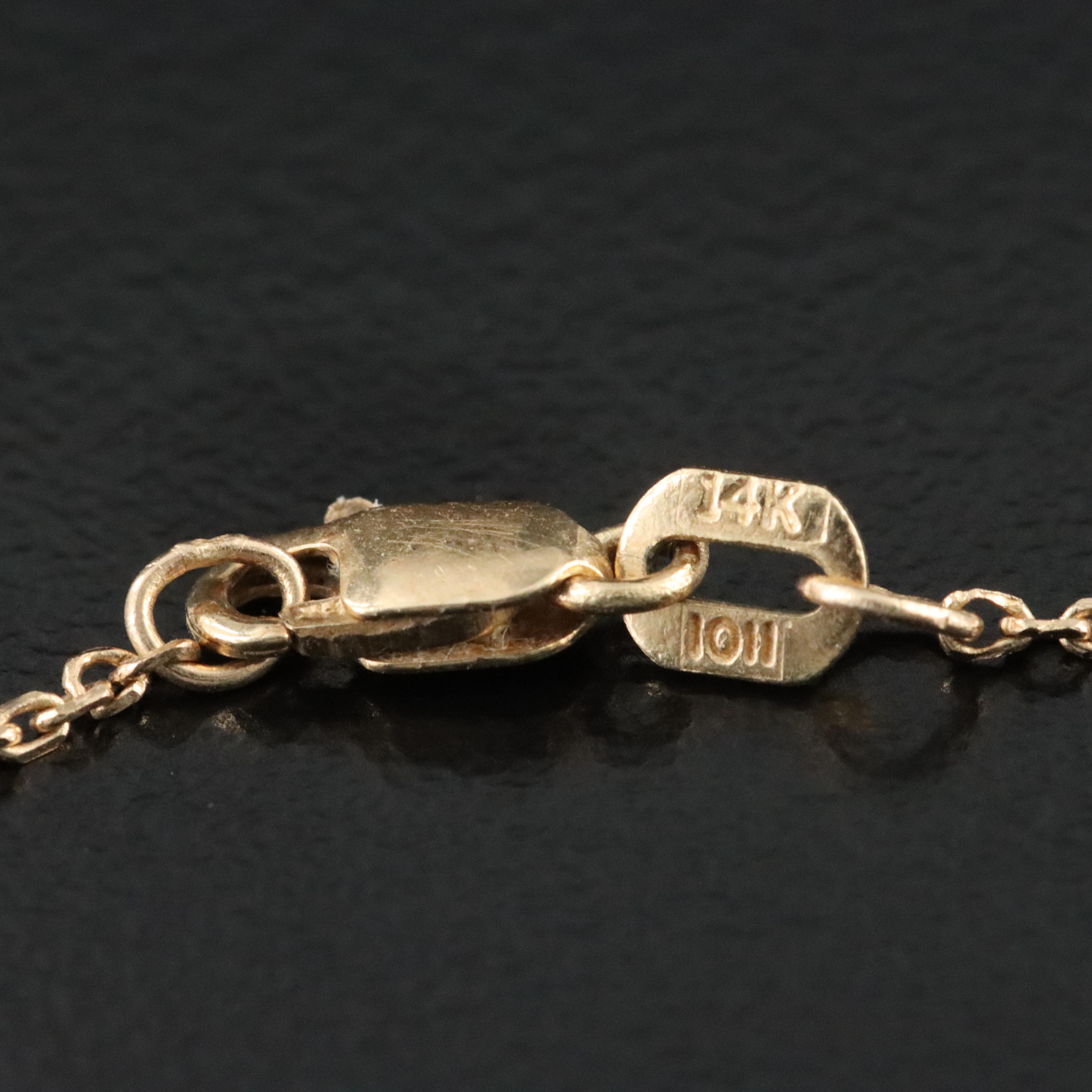 14K Pearl Station Necklace