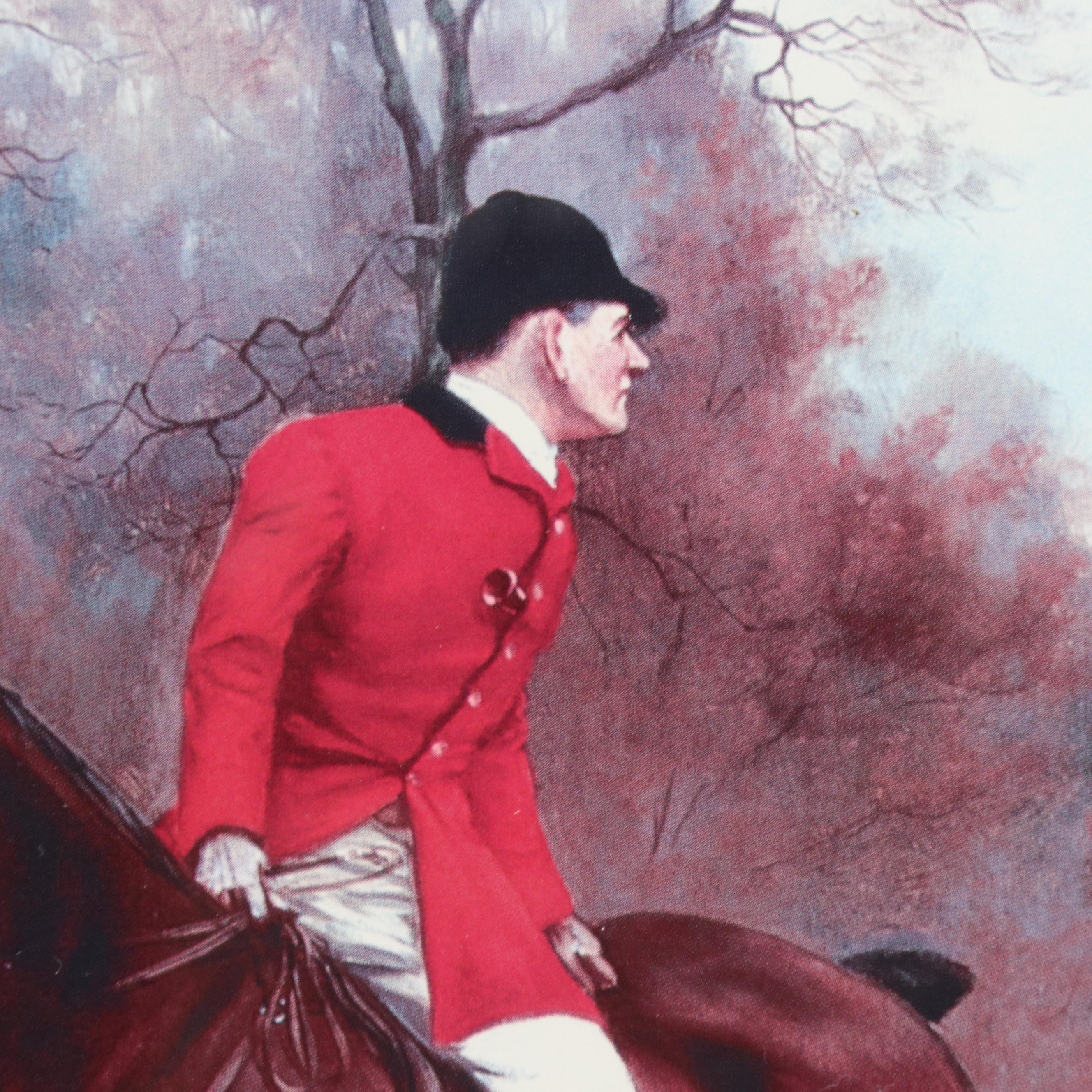 Offset Lithograph After George Derville Rowlando Hunting Scene "Halted"