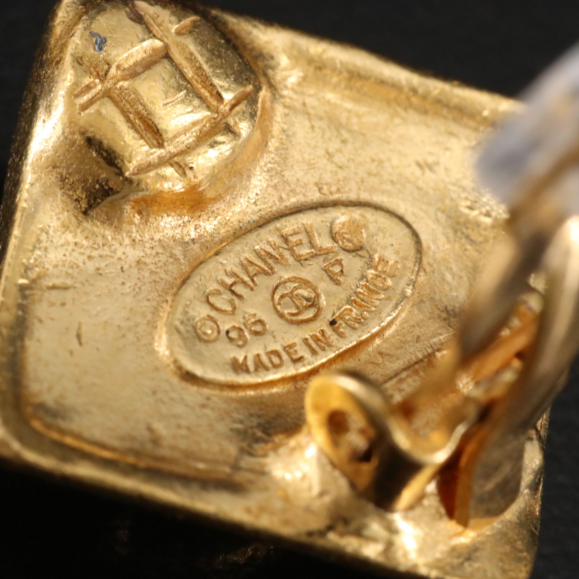 Chanel CC Rhombus Clip Earrings