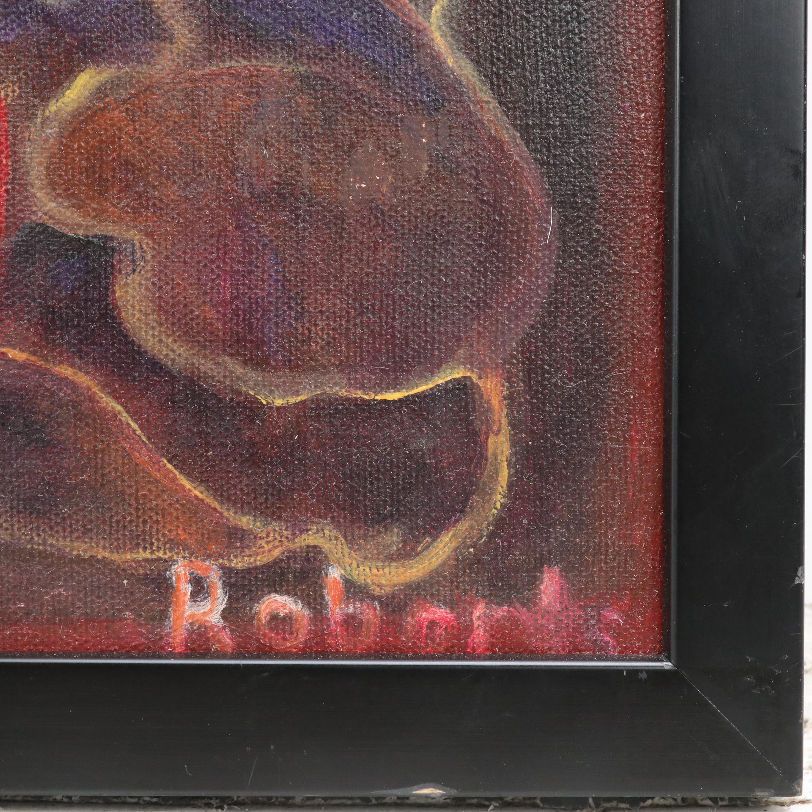 Ann Roberts Mixed Media Painting "Renaissance Man," 21st C.