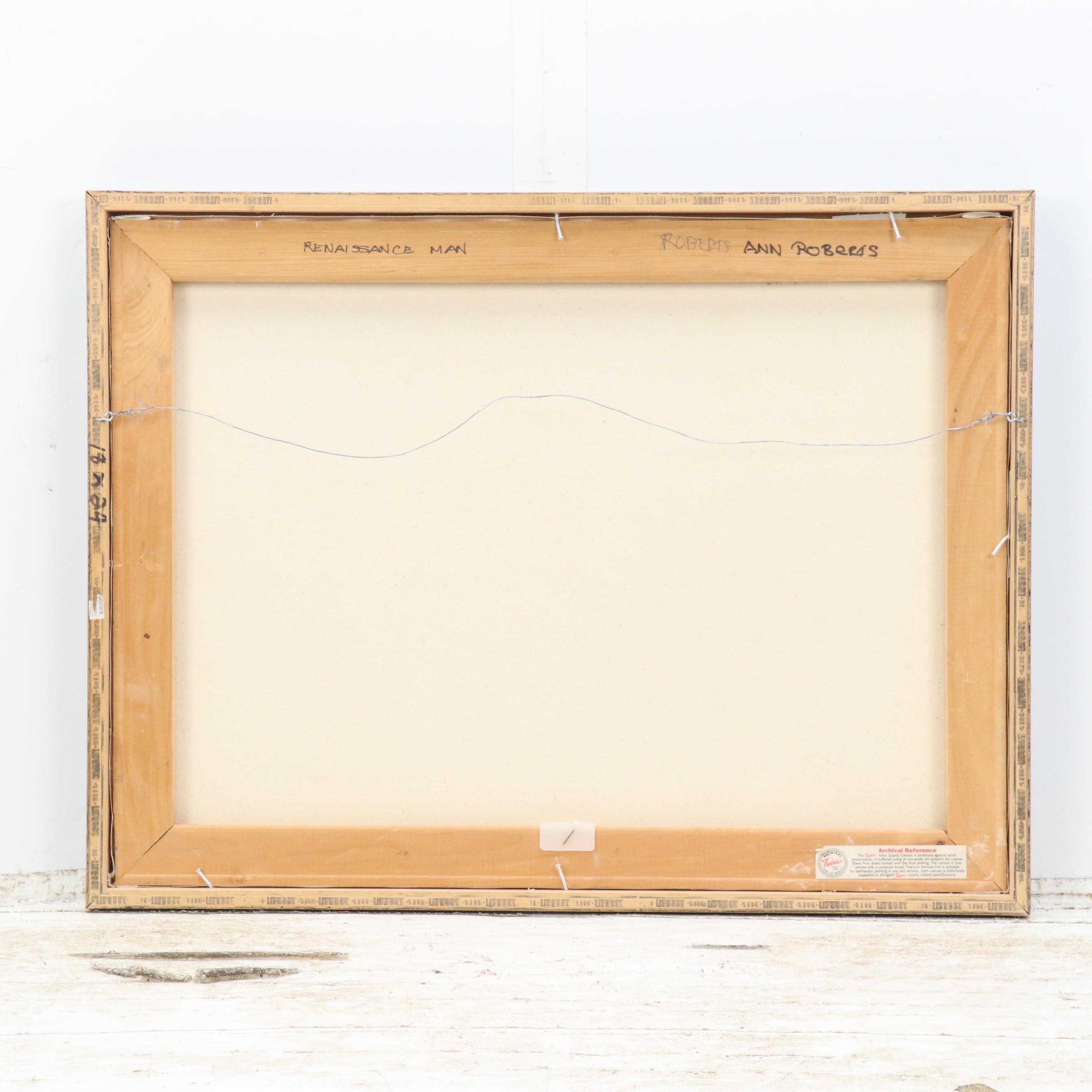 Ann Roberts Mixed Media Painting "Renaissance Man," 21st C.