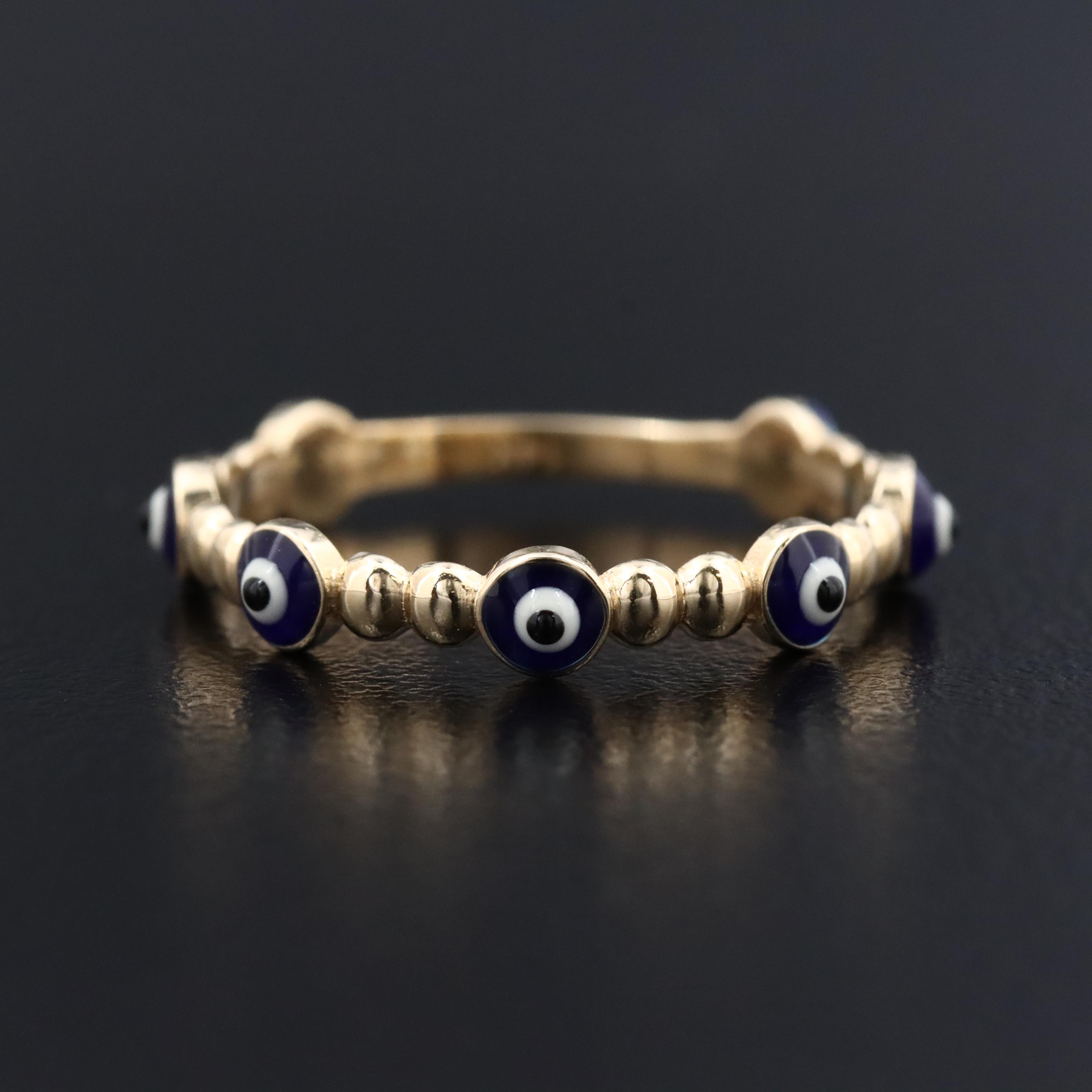 14K Evil Eye Ring