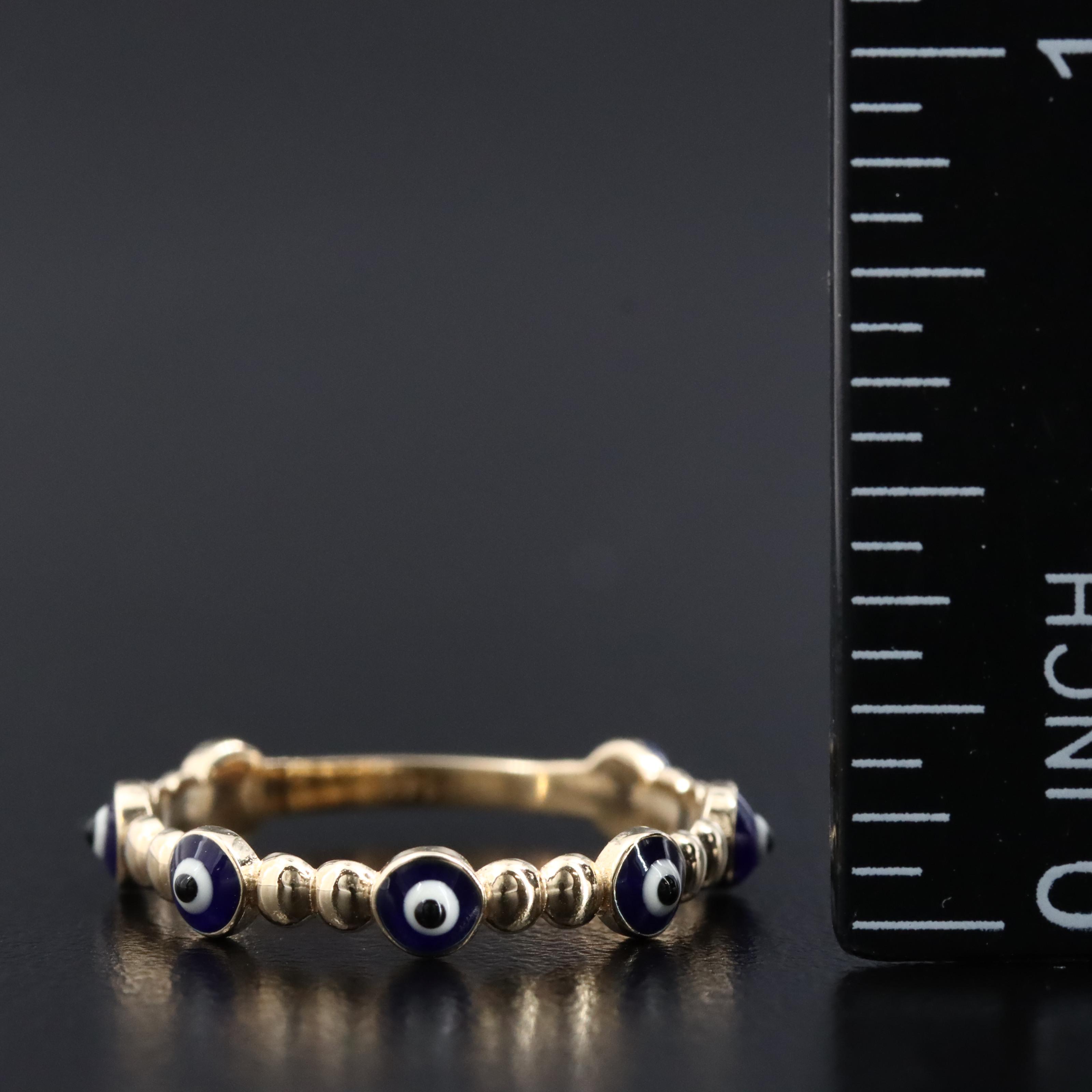 14K Evil Eye Ring
