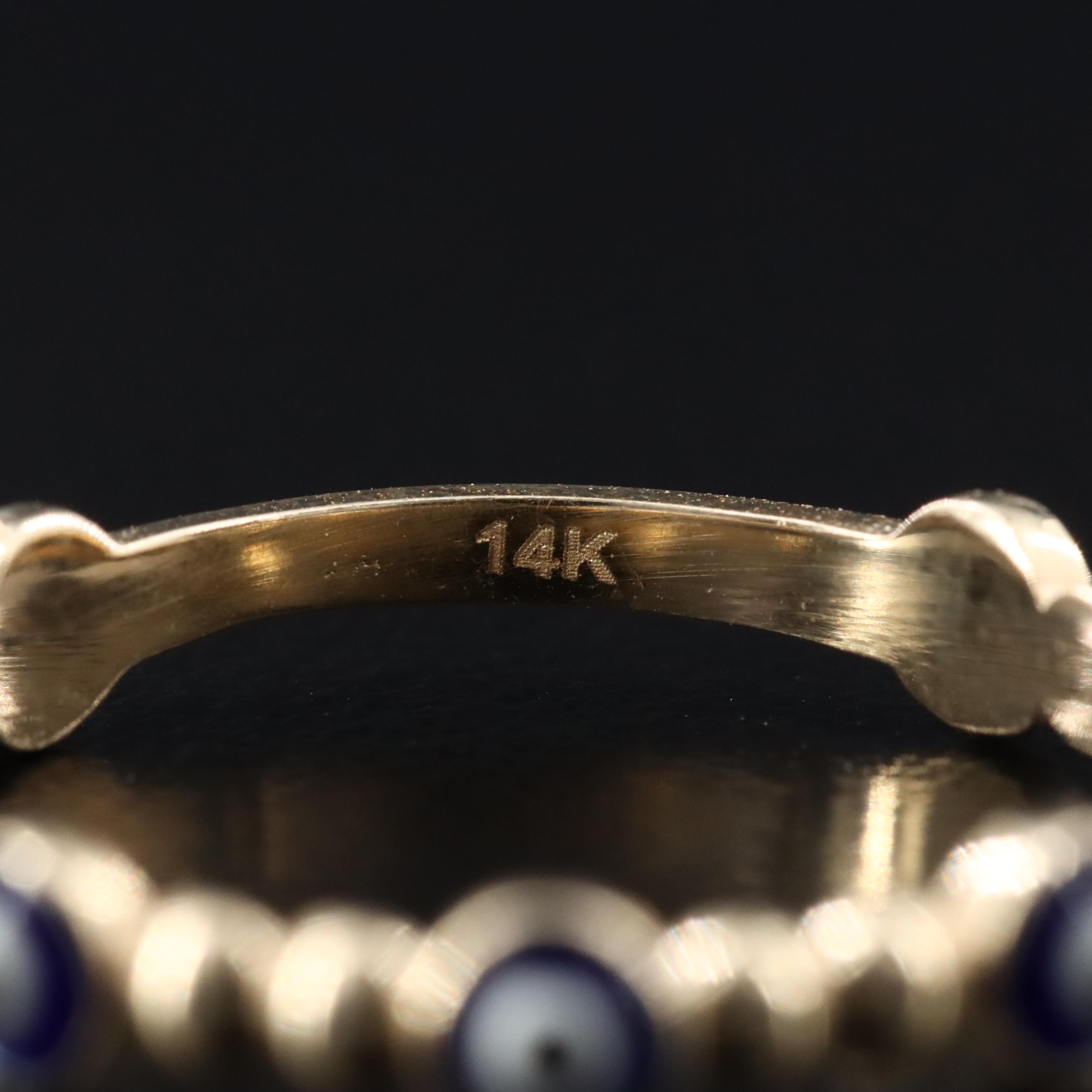 14K Evil Eye Ring