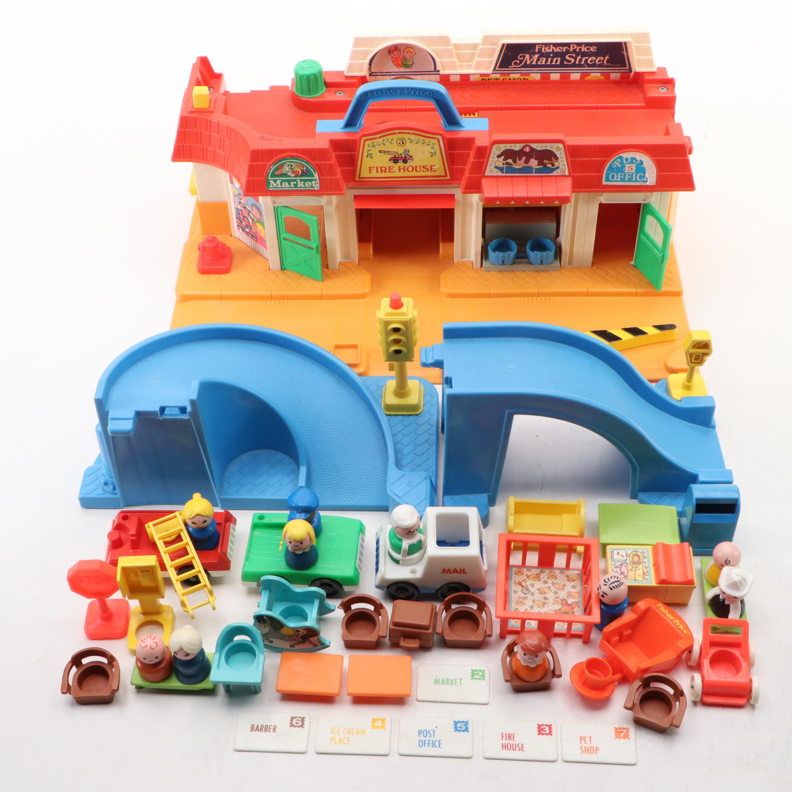 Fisher-Price Little People Main Street Playset, 1980s