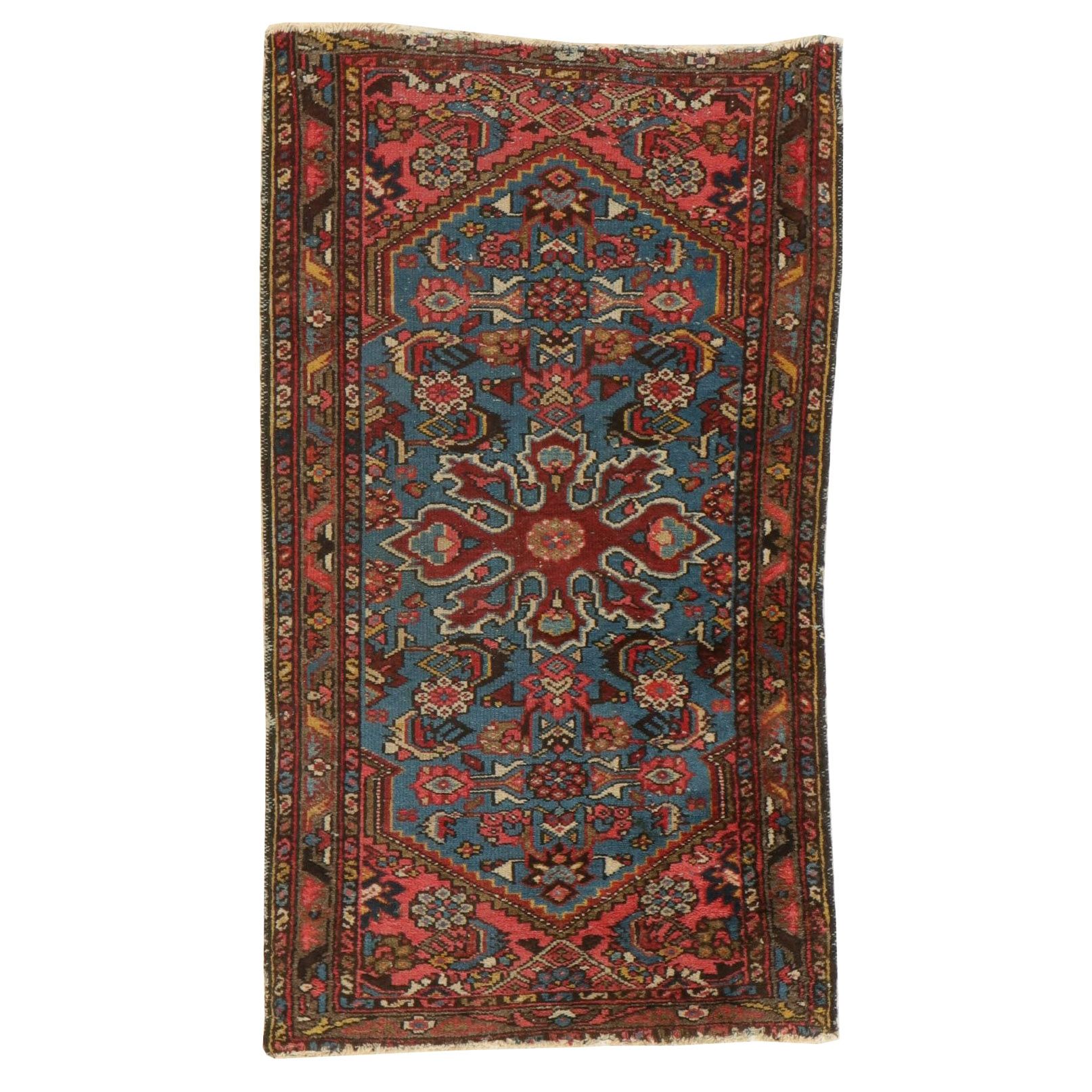 2'4 x 3'11 Hand-Knotted Persian Hamadan Accent Rug