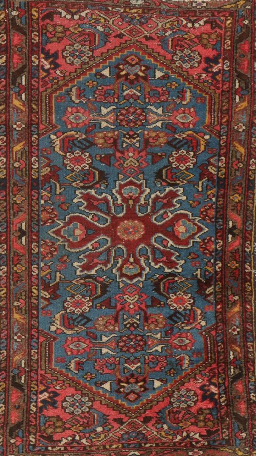 2'4 x 3'11 Hand-Knotted Persian Hamadan Accent Rug