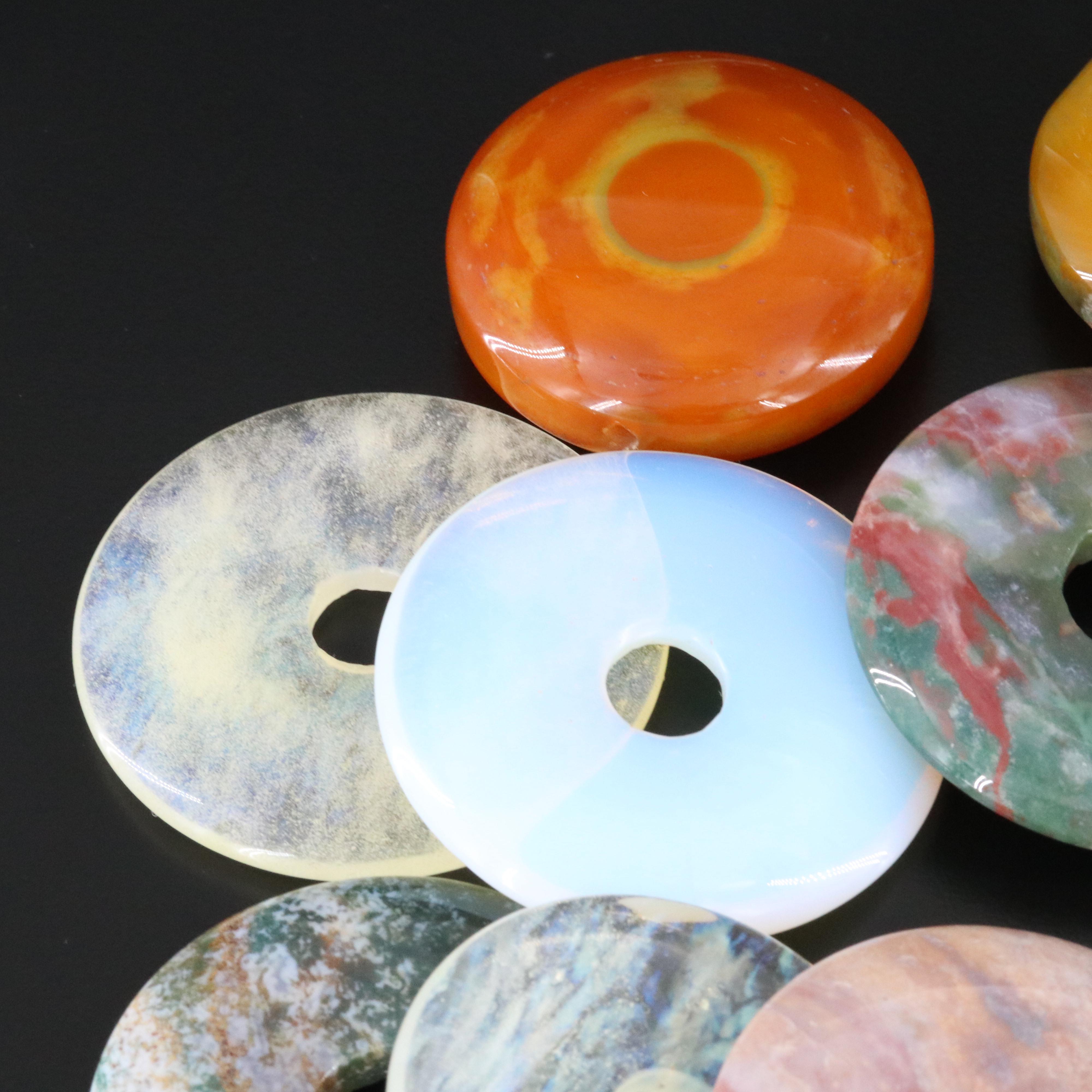 Loose Jasper, Moss Agate and Glass Beads and Bi Pendants